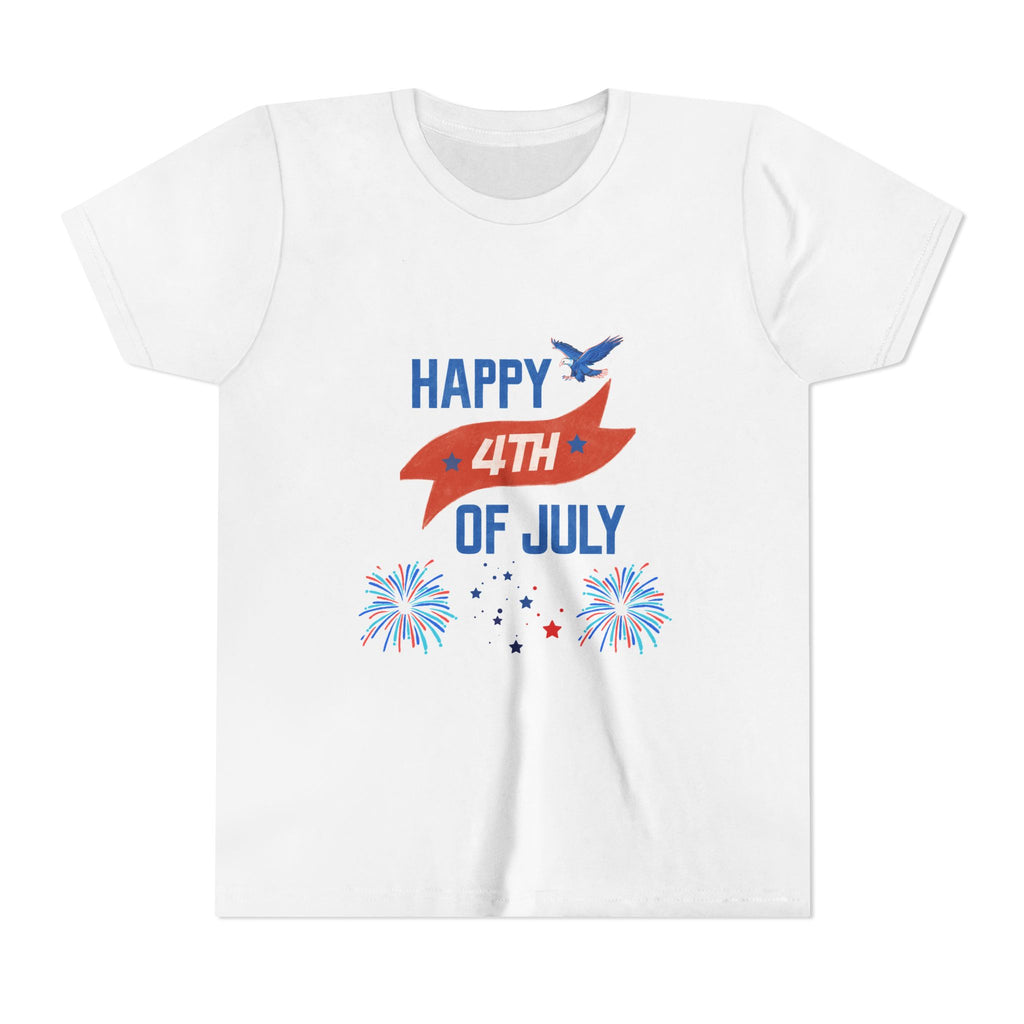 Happy 4th of July Youth Tee | Fireworks Patriotic Shirt