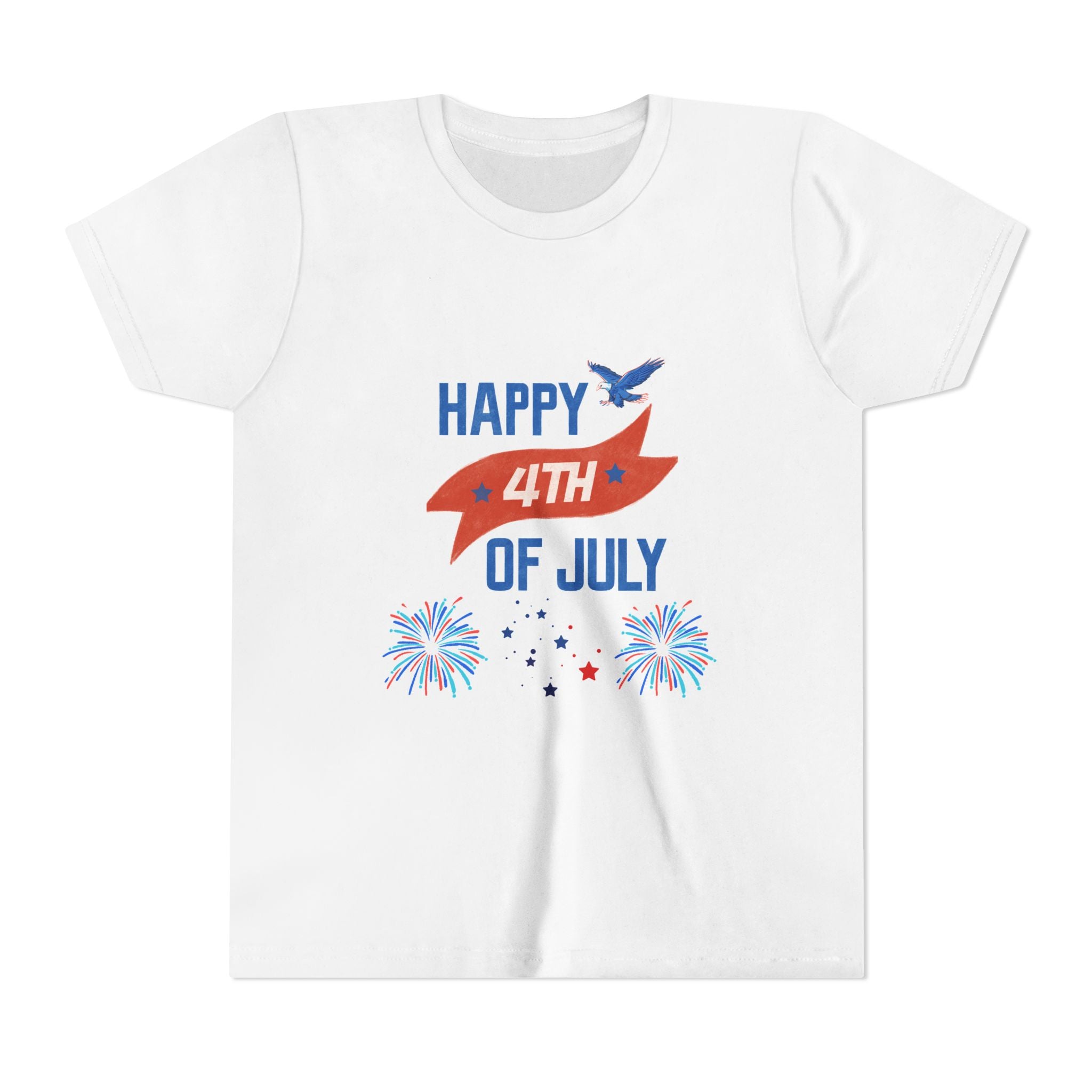 Happy 4th of July Youth Tee | Fireworks Patriotic Shirt