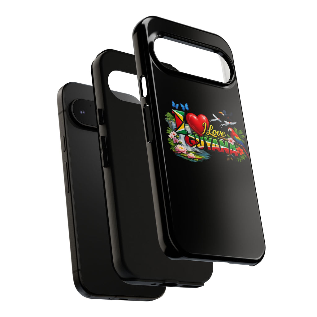 Phone case I Love Guyana Phone Case — Tough Protective Tropical Flag Design