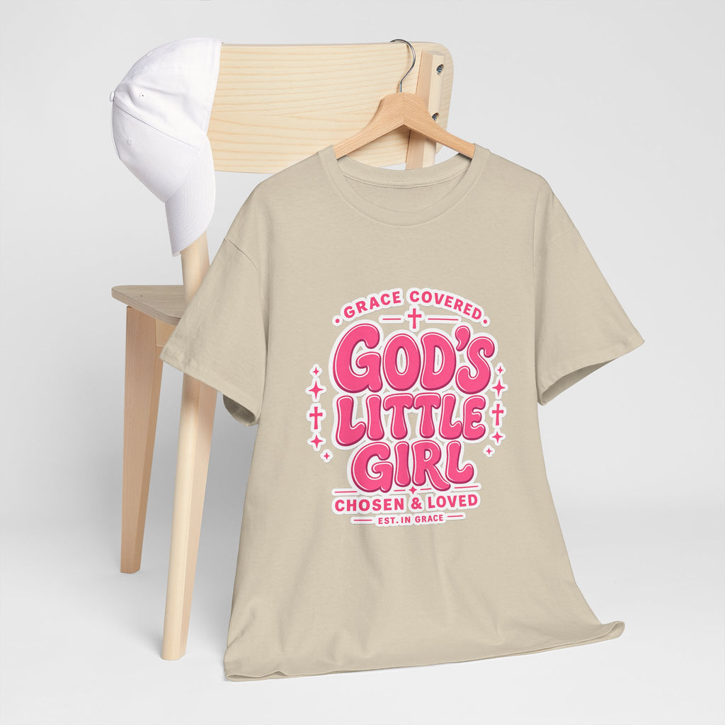 Faith T-Shirt God's Little Girl T-Shirt — Pink Faith Graphic Tee for Girls