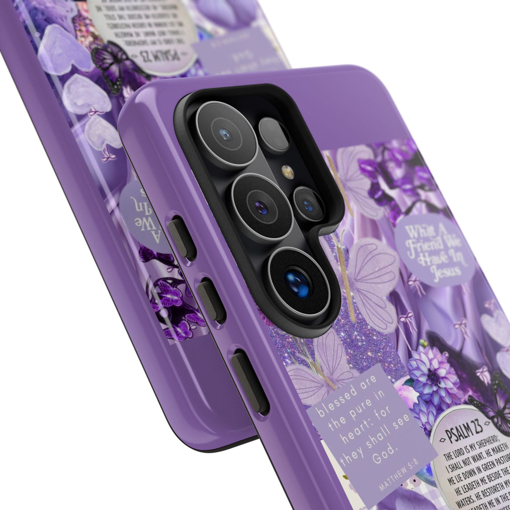 Bible Verse phone case - His Love Never Fails Psalm Phone Case — Floral Christian Scripture iPhone Cover