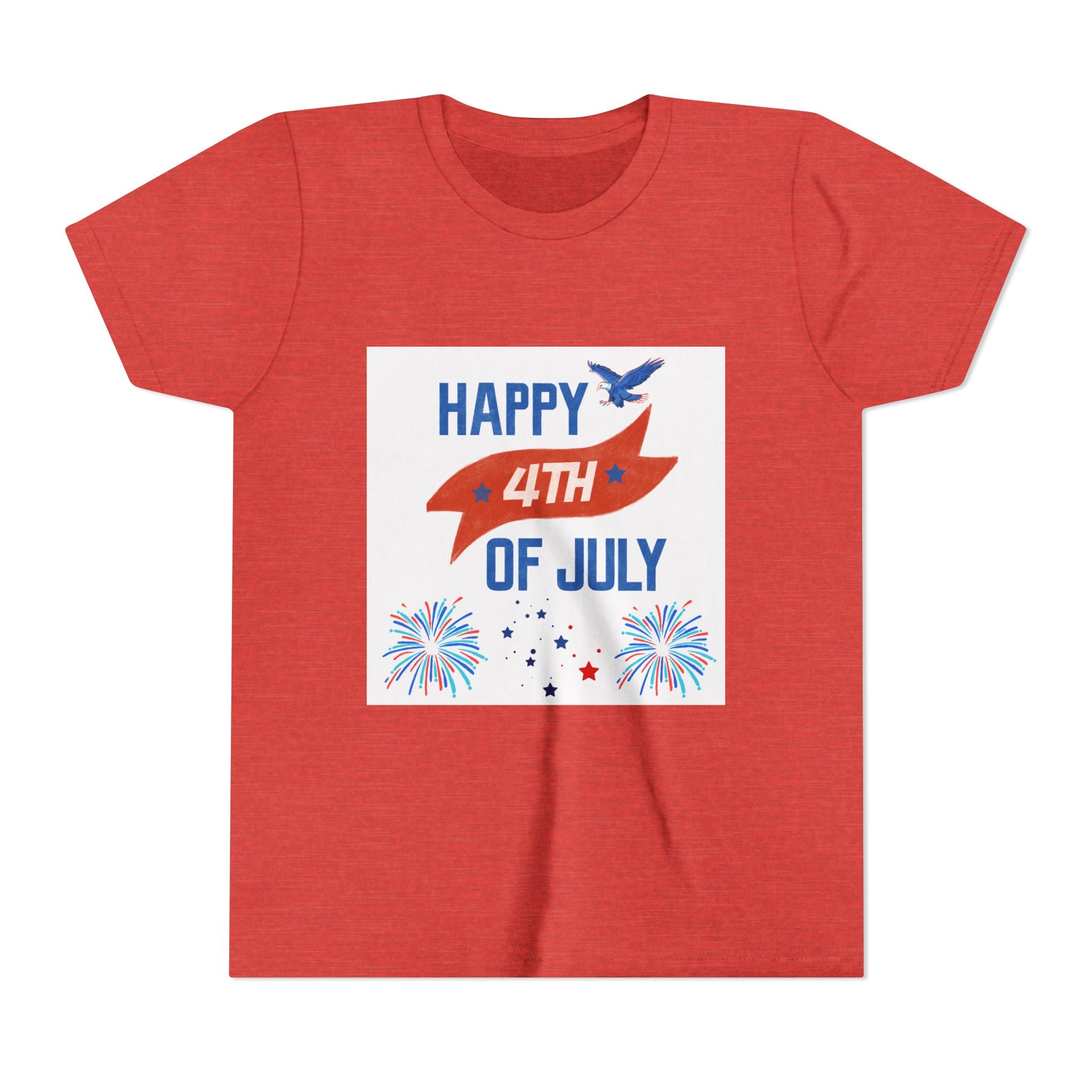 Happy 4th of July Youth Tee | Fireworks Patriotic Shirt