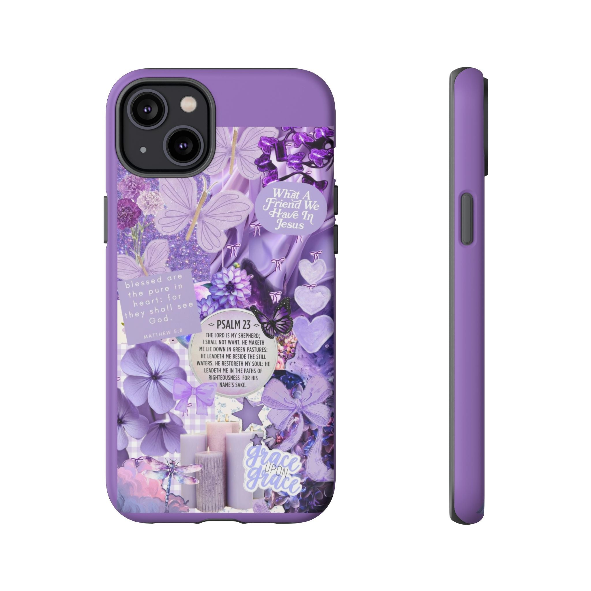Bible Verse phone case - His Love Never Fails Psalm Phone Case — Floral Christian Scripture iPhone Cover