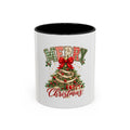 Merry Christmas Accent Coffee Mug – Festive Holiday Tree & Bow (11/15oz)