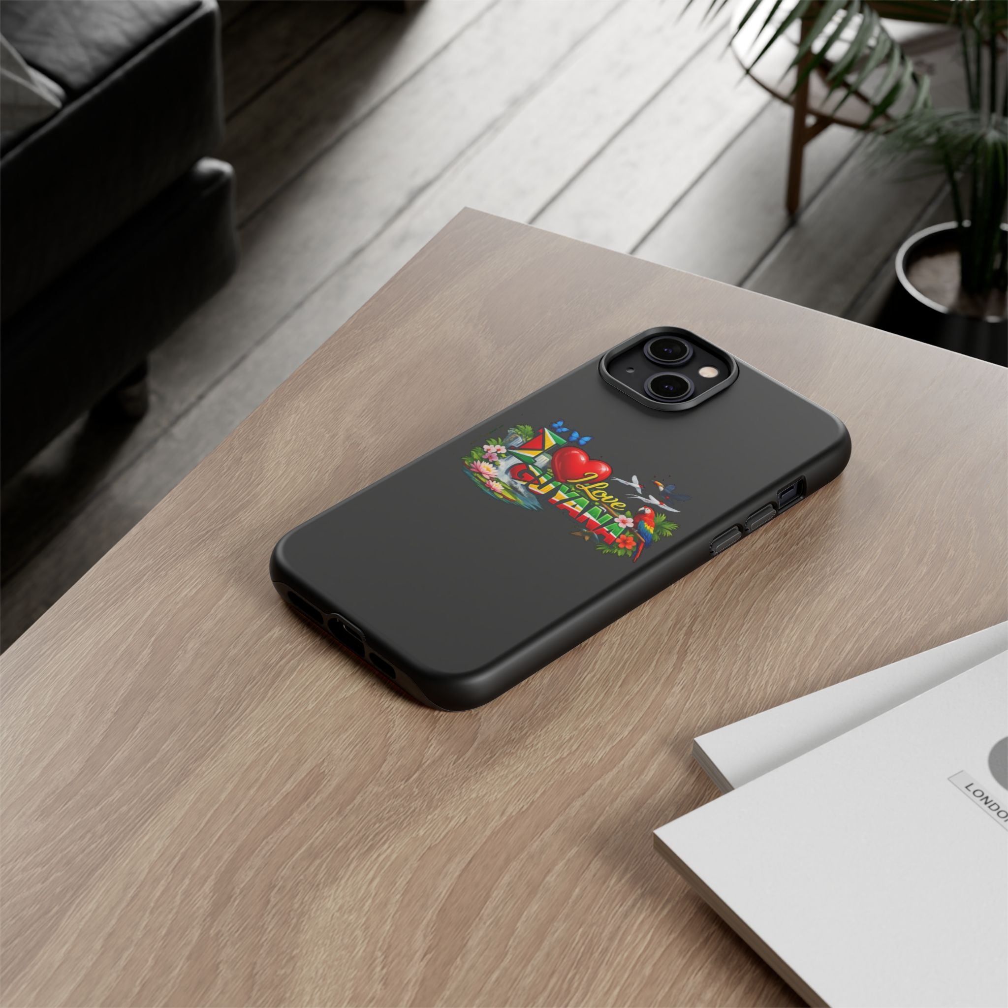 Phone case I Love Guyana Phone Case — Tough Protective Tropical Flag Design