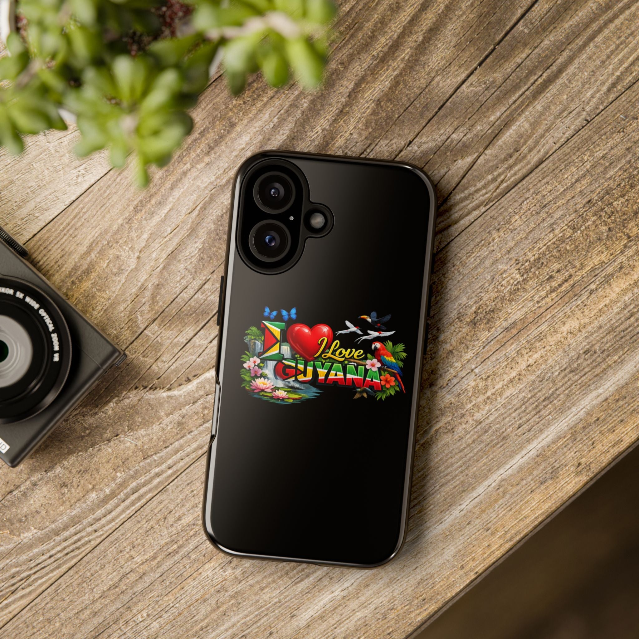 Phone case I Love Guyana Phone Case — Tough Protective Tropical Flag Design