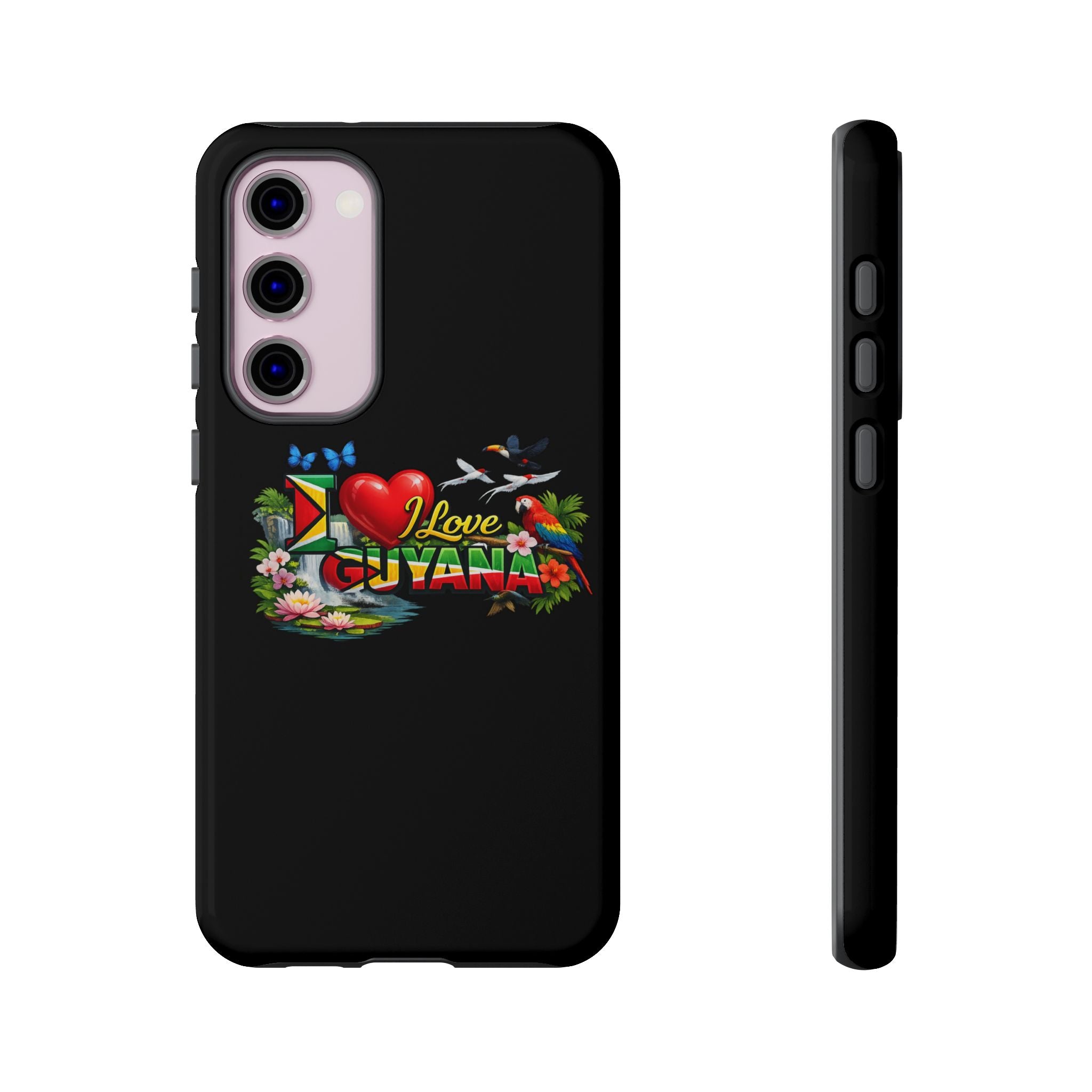 Phone case I Love Guyana Phone Case — Tough Protective Tropical Flag Design