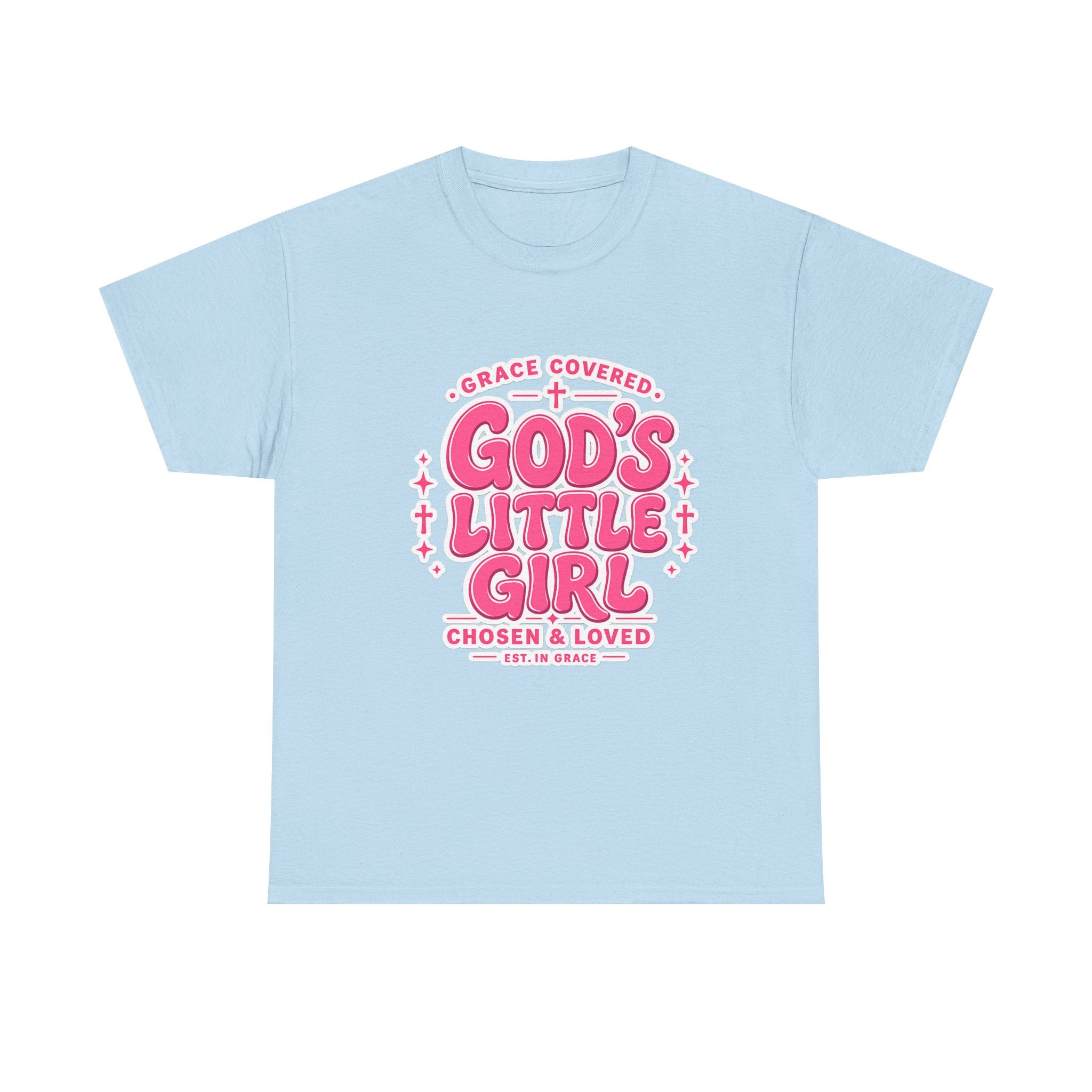 Faith T-Shirt God's Little Girl T-Shirt — Pink Faith Graphic Tee for Girls
