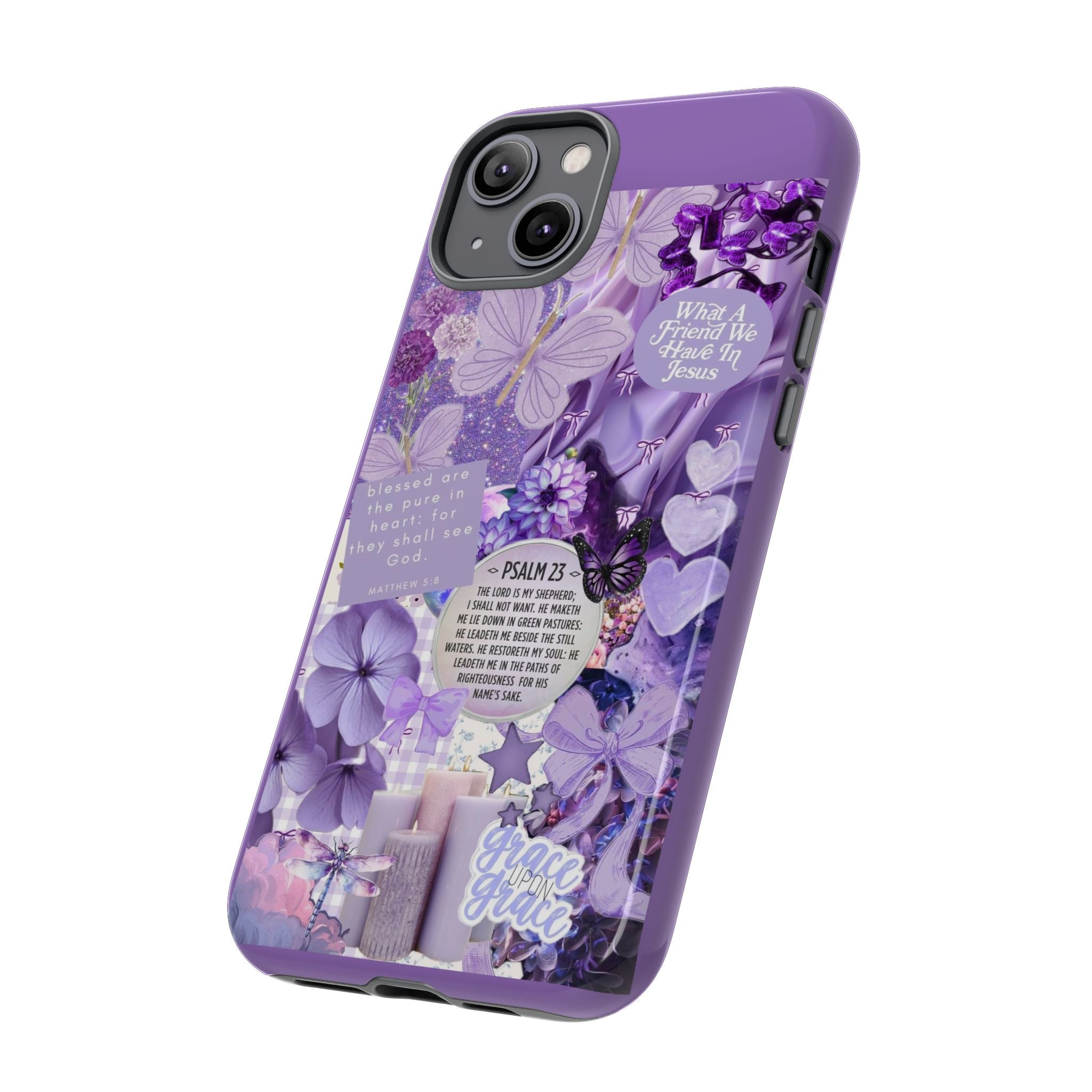 Bible Verse phone case - His Love Never Fails Psalm Phone Case — Floral Christian Scripture iPhone Cover