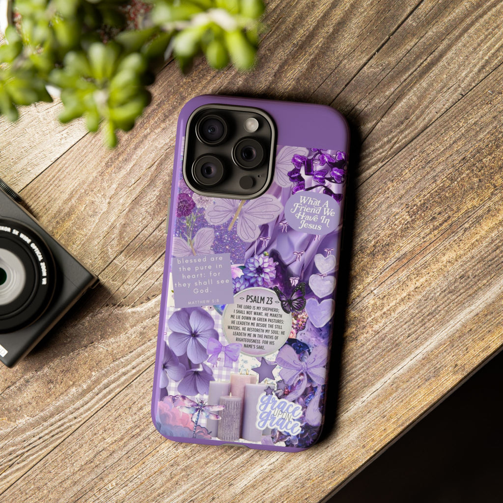 Bible Verse phone case - His Love Never Fails Psalm Phone Case — Floral Christian Scripture iPhone Cover