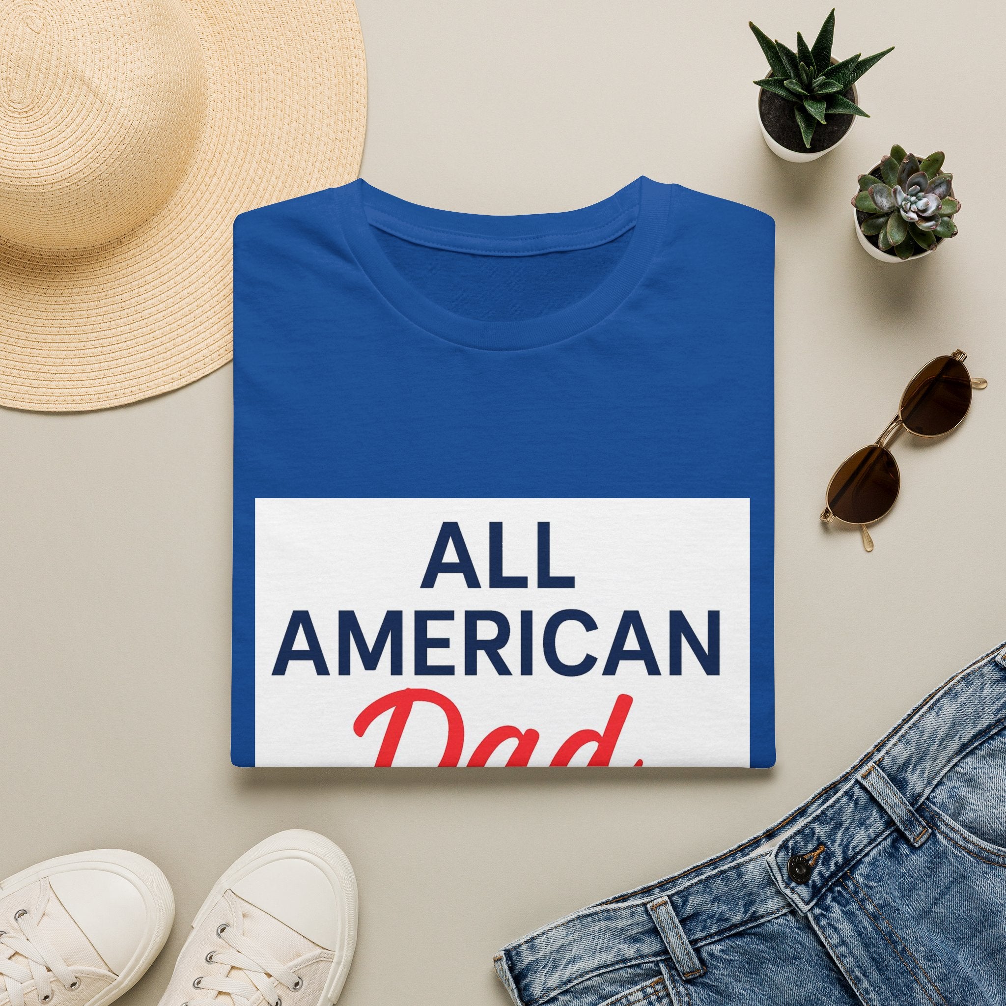 All American Dad T-Shirt — Patriotic Father's Day Tee