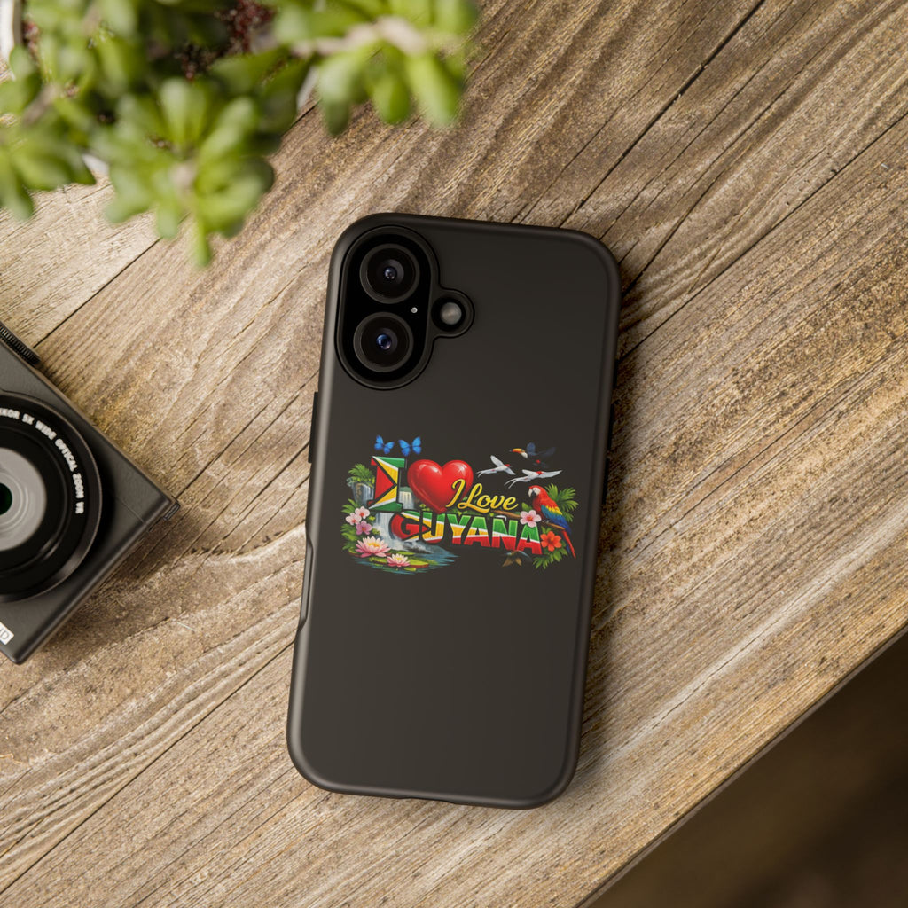 Phone case I Love Guyana Phone Case — Tough Protective Tropical Flag Design