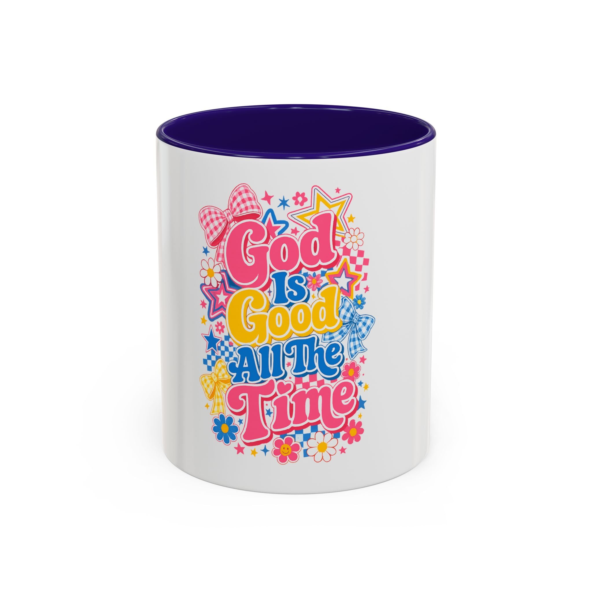 Coffee Mugs God Is Good All The Time Pink Ceramic Mug — Colorful Faith Coffee Cup (11oz/15oz)