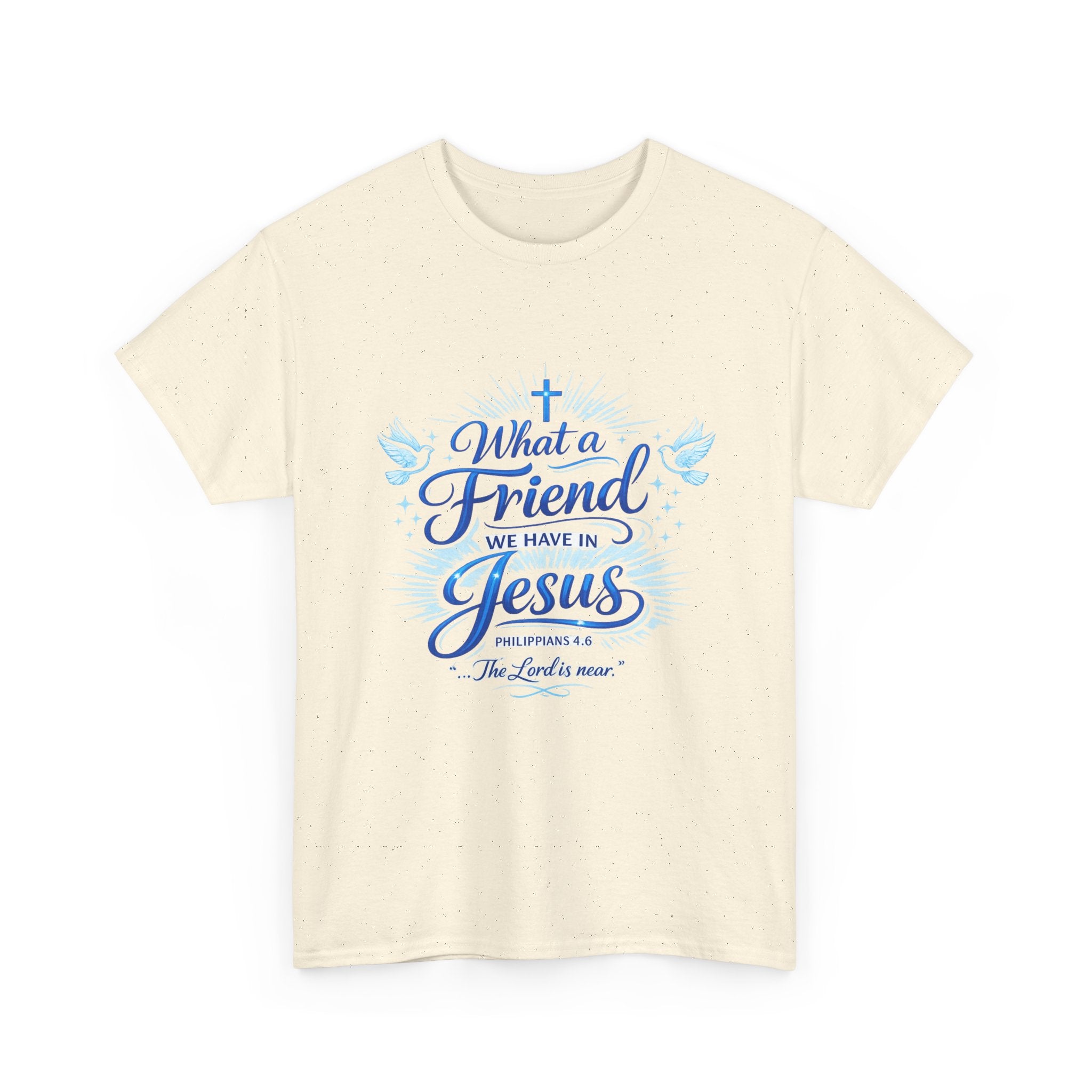 Christian Tee — “What a Friend We Have in Jesus” Inspirational Faith T-Shirt