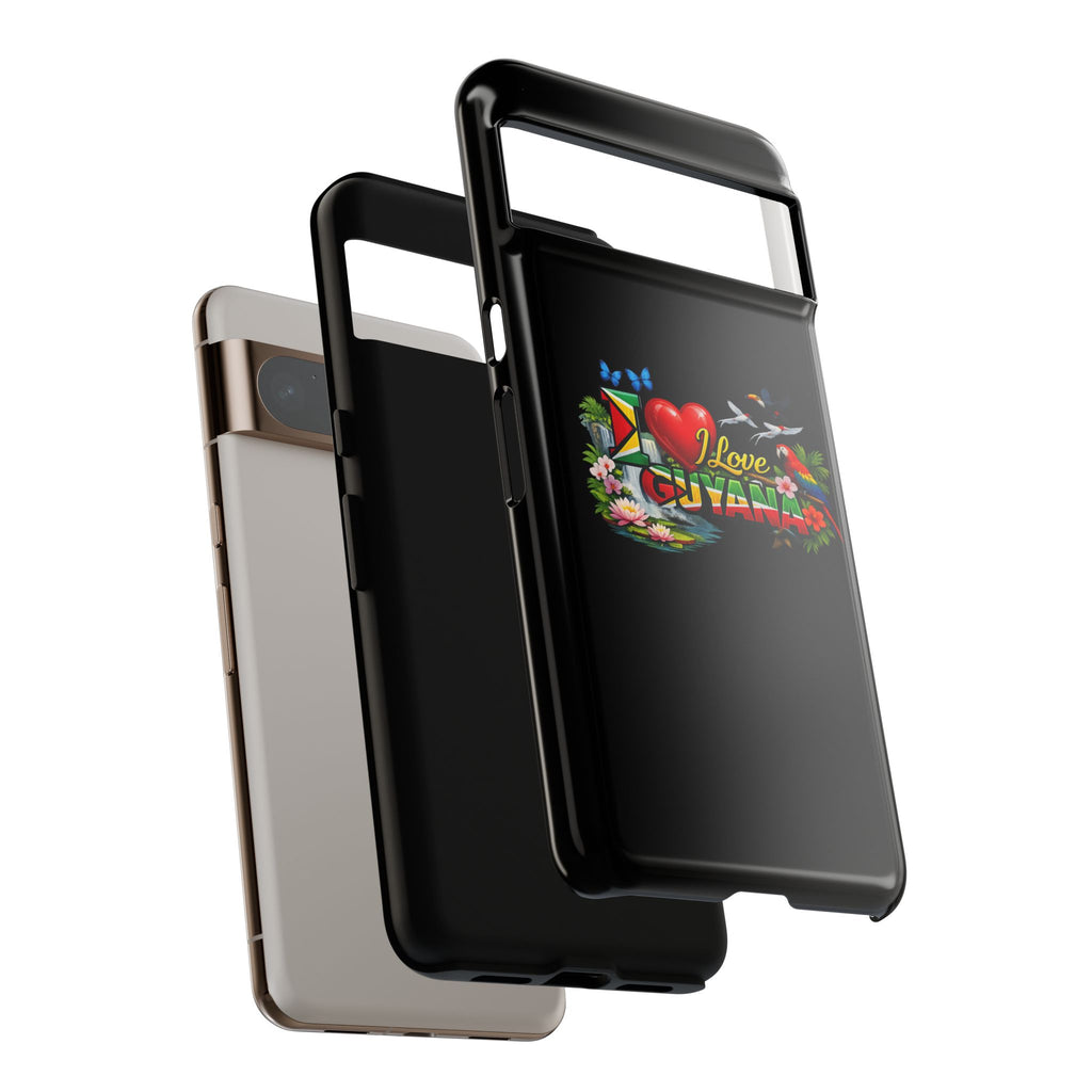 Phone case I Love Guyana Phone Case — Tough Protective Tropical Flag Design