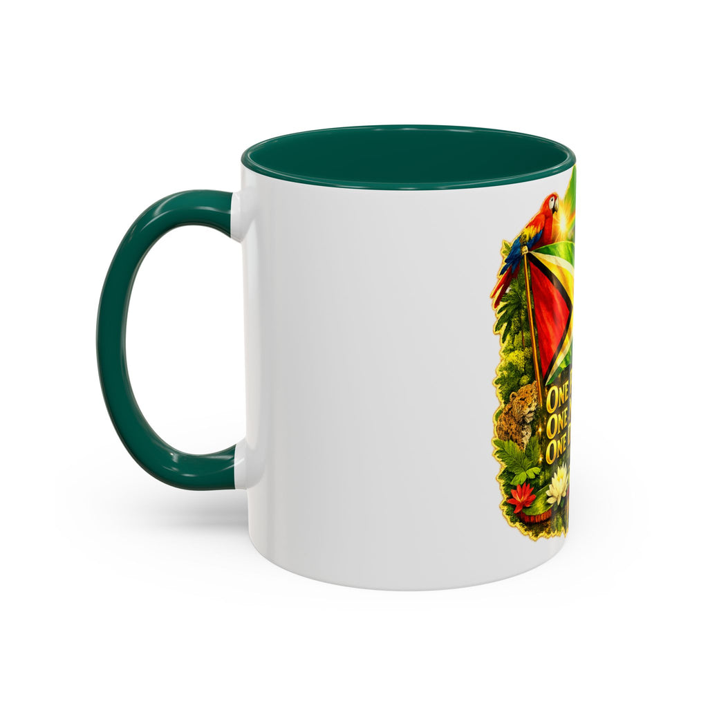 Coffee Mug souvenir that represents Guyana – "One People, One Nation, One Destiny" 11oz/15oz