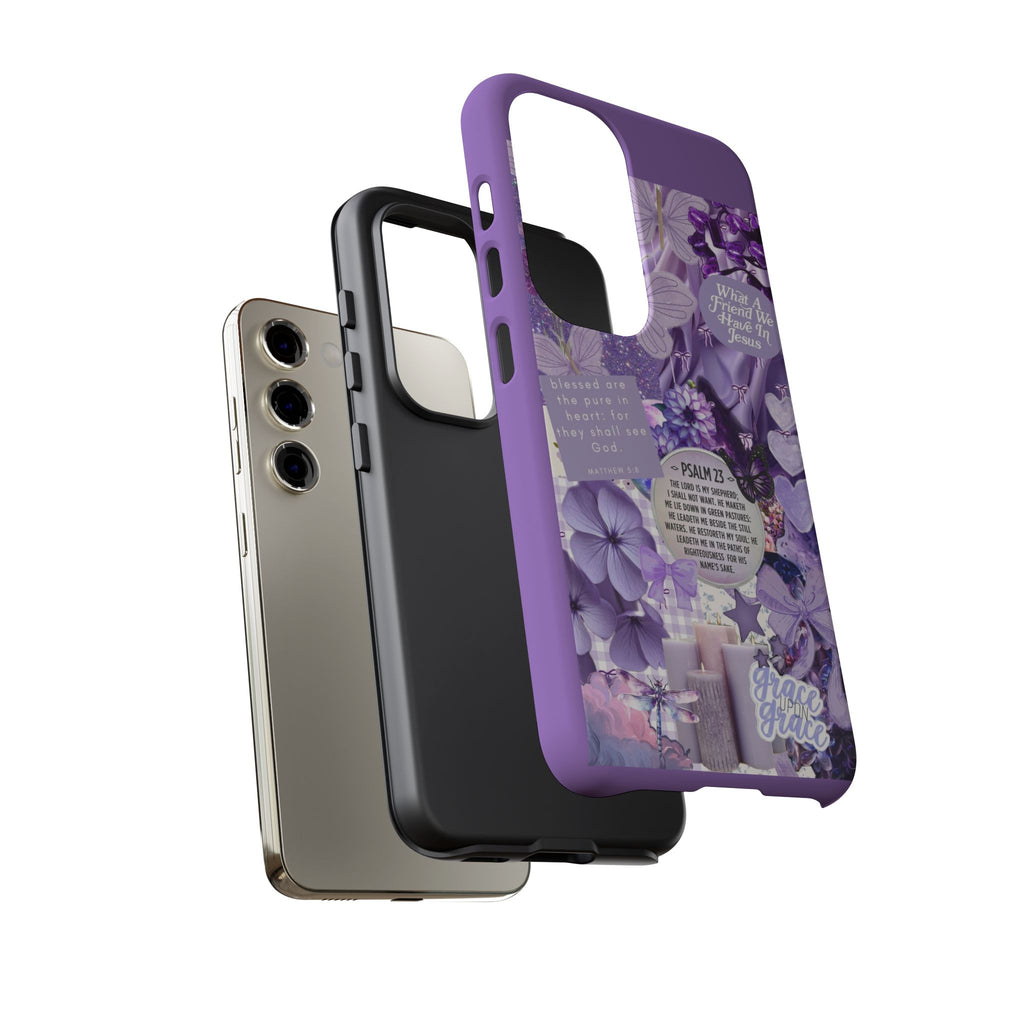 Bible Verse phone case - His Love Never Fails Psalm Phone Case — Floral Christian Scripture iPhone Cover
