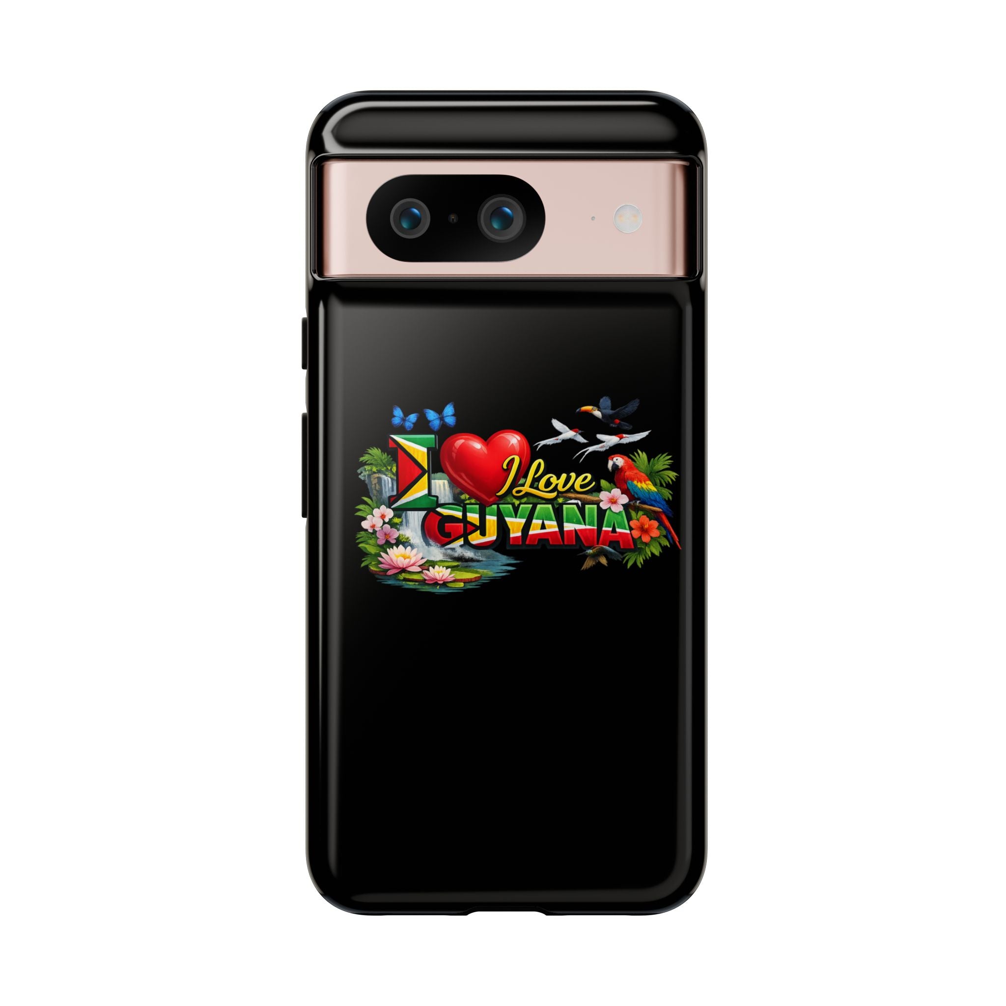 Phone case I Love Guyana Phone Case — Tough Protective Tropical Flag Design