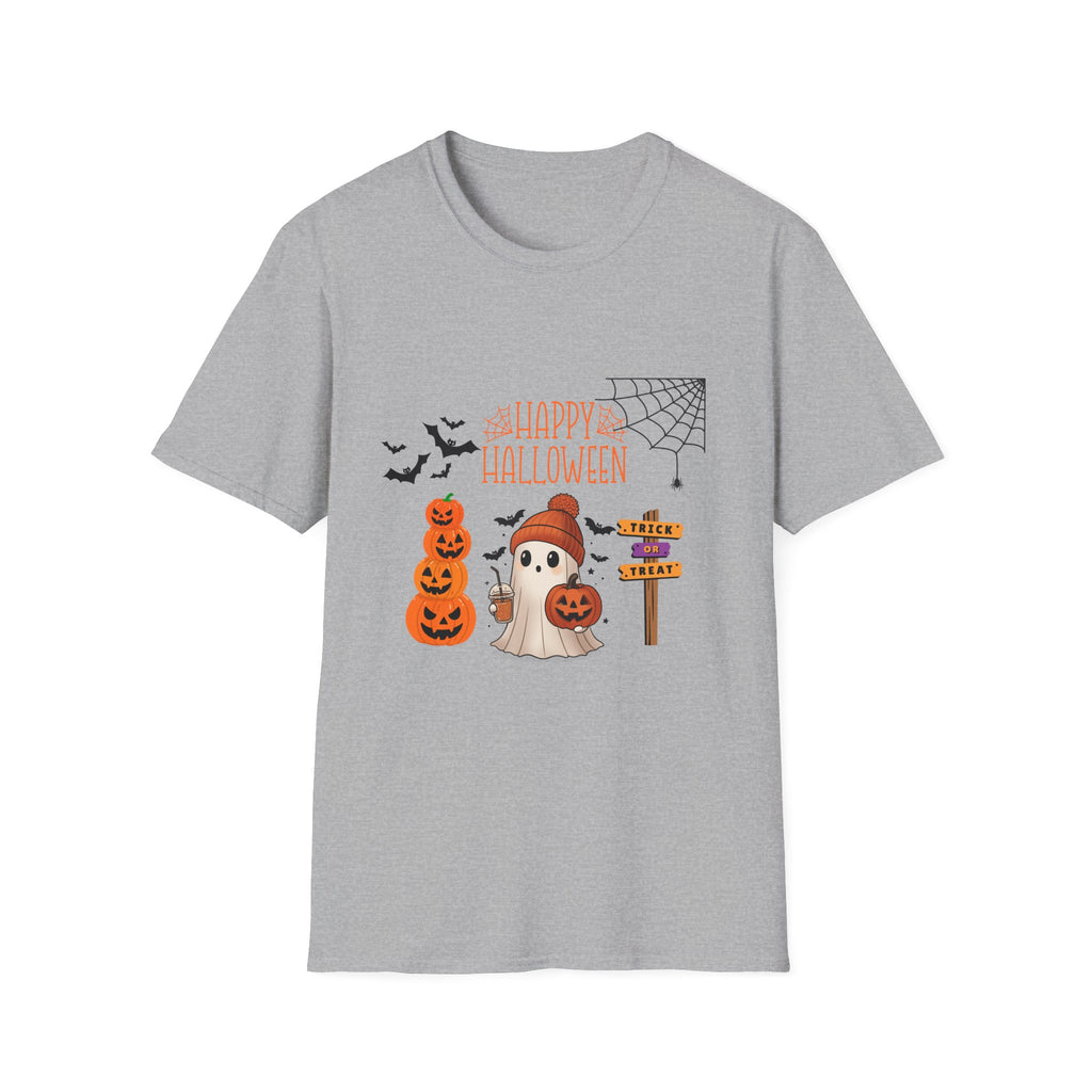 Halloween Cute Pumpkin Tee — "Happy Halloween" Graphic T-Shirt