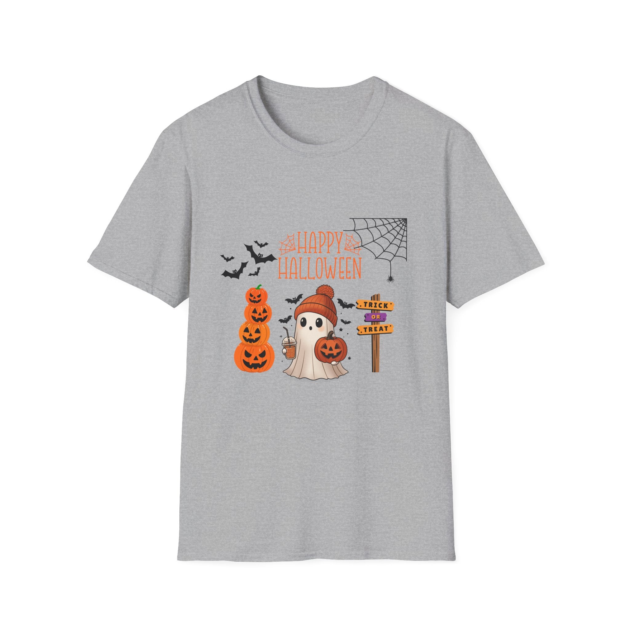 Halloween Cute Pumpkin Tee — "Happy Halloween" Graphic T-Shirt