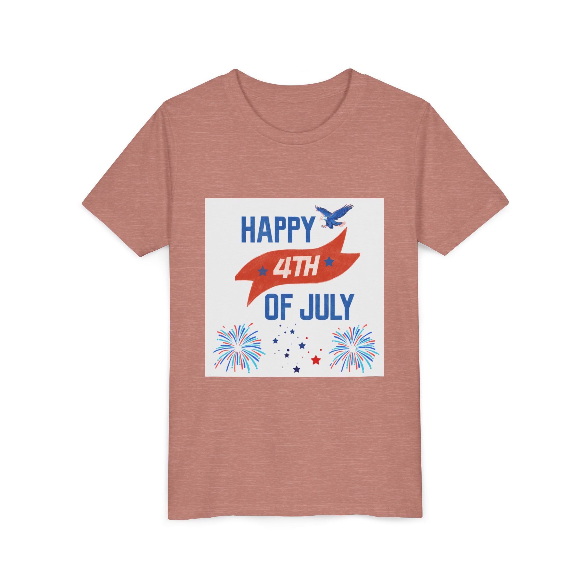 Happy 4th of July Youth Tee | Fireworks Patriotic Shirt