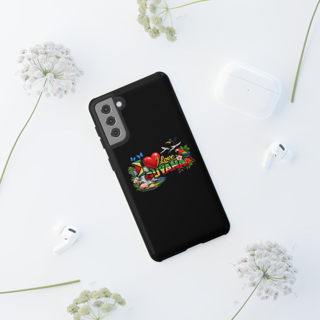 Phone case I Love Guyana Phone Case — Tough Protective Tropical Flag Design