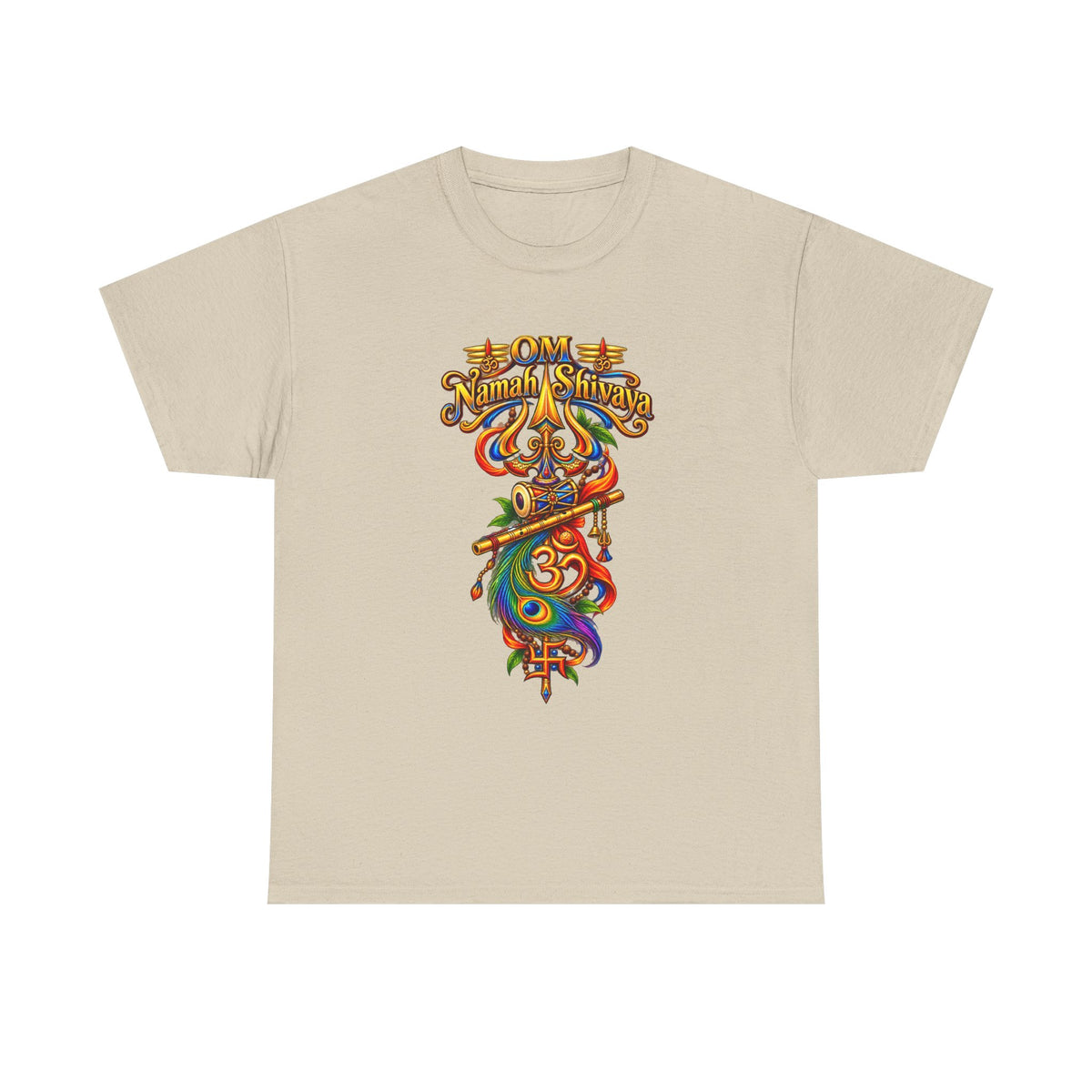 Shiva Trident Om Tee — Colorful Hindu Spiritual Yoga T-Shirt
