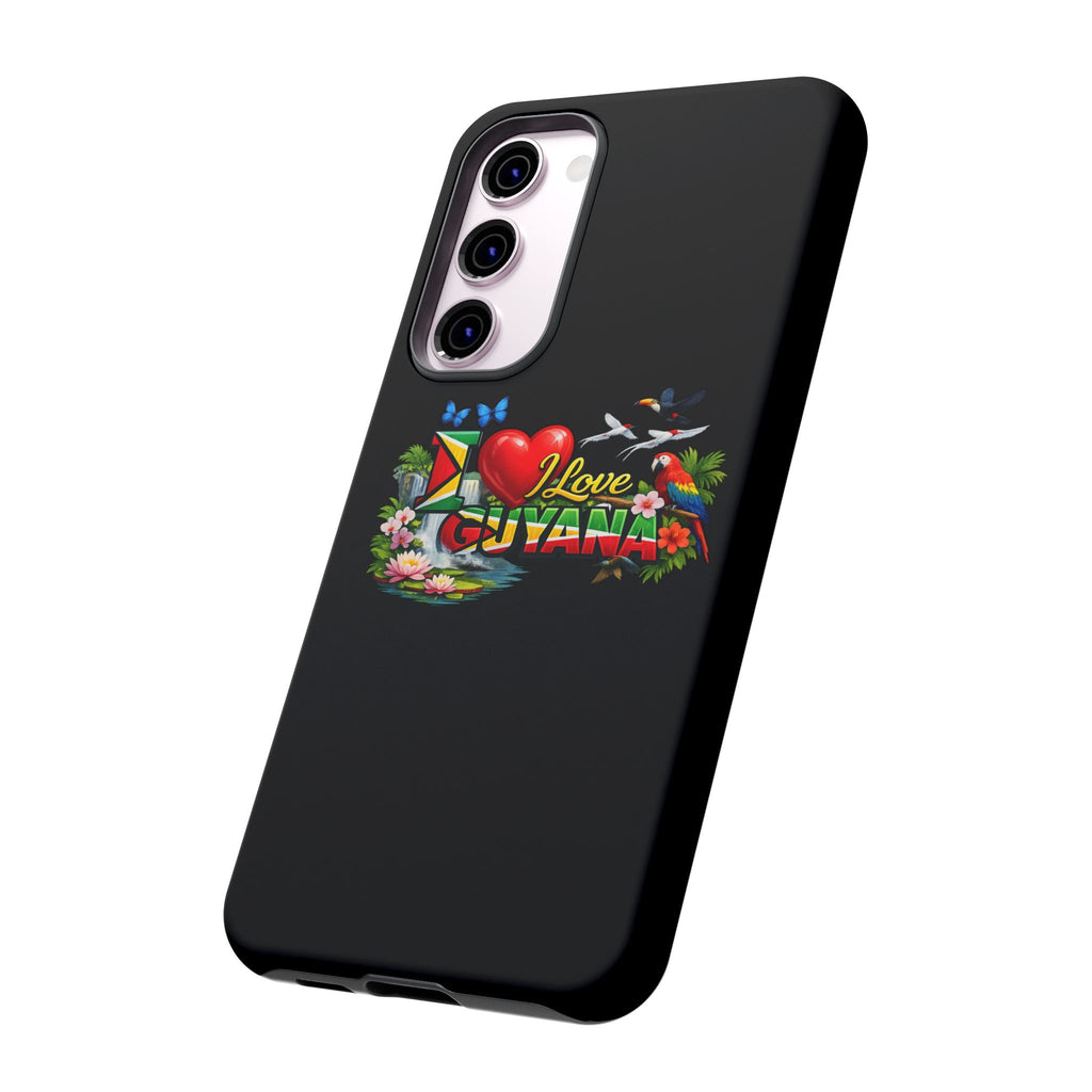Phone case I Love Guyana Phone Case — Tough Protective Tropical Flag Design