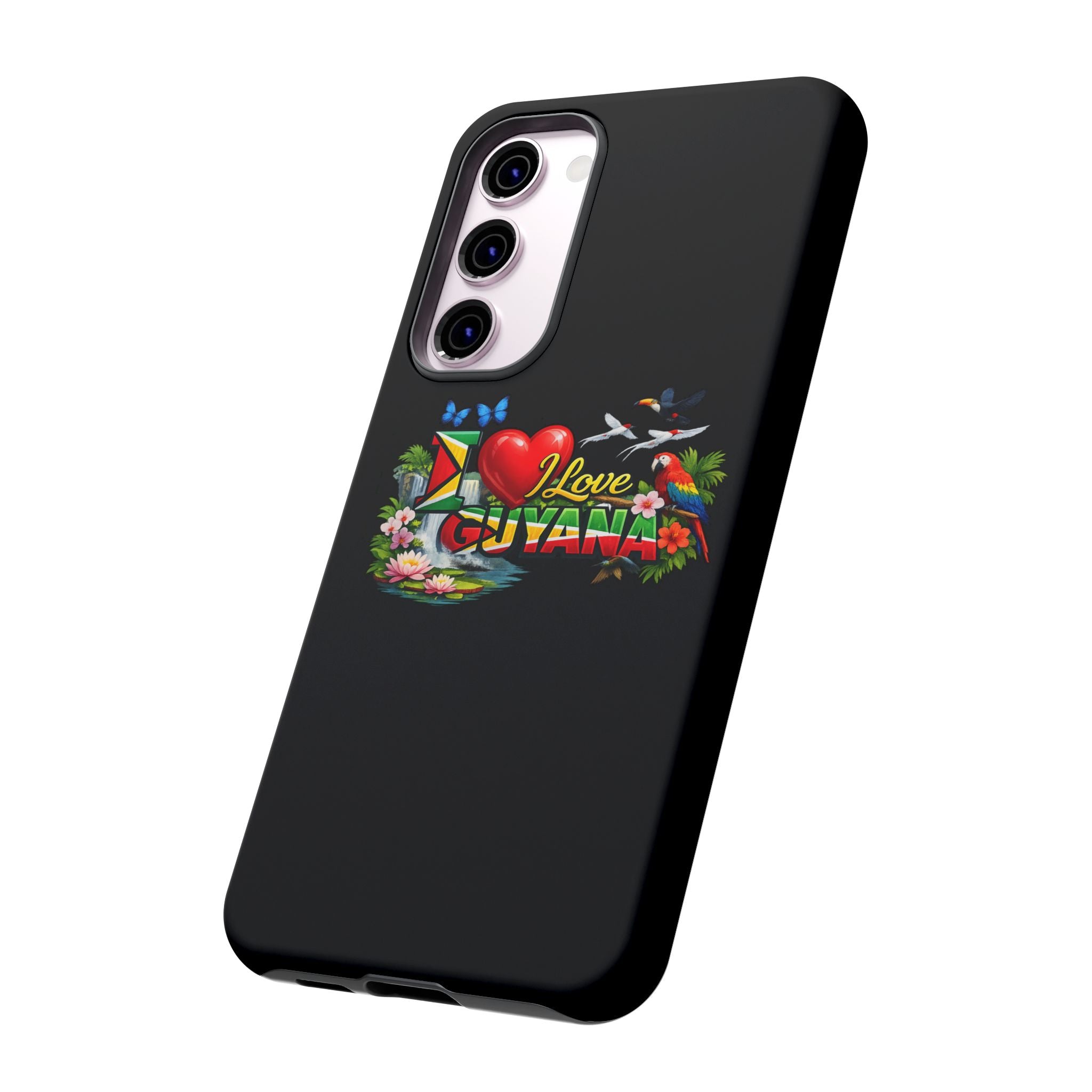 Phone case I Love Guyana Phone Case — Tough Protective Tropical Flag Design