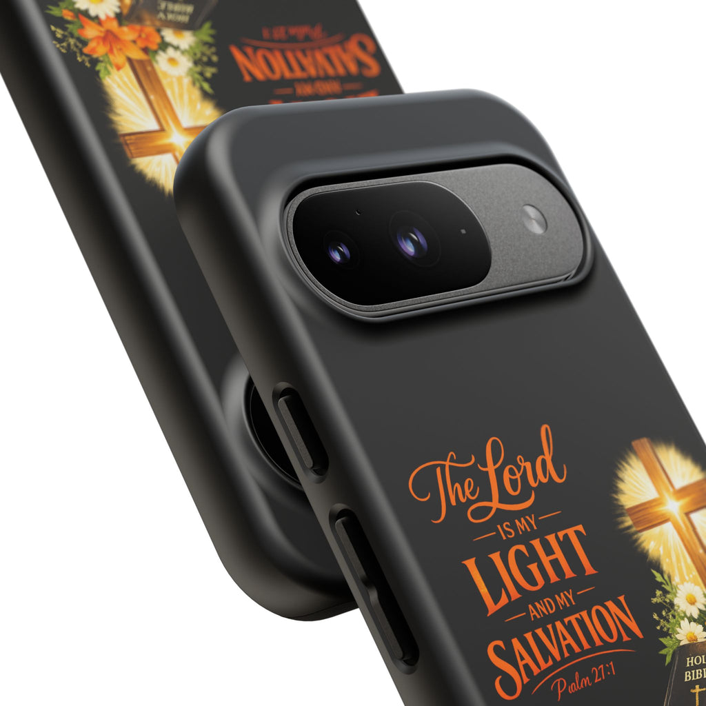 Christian Phone Case — "The Lord Is My Light and My Salvation" Bible Verse Design