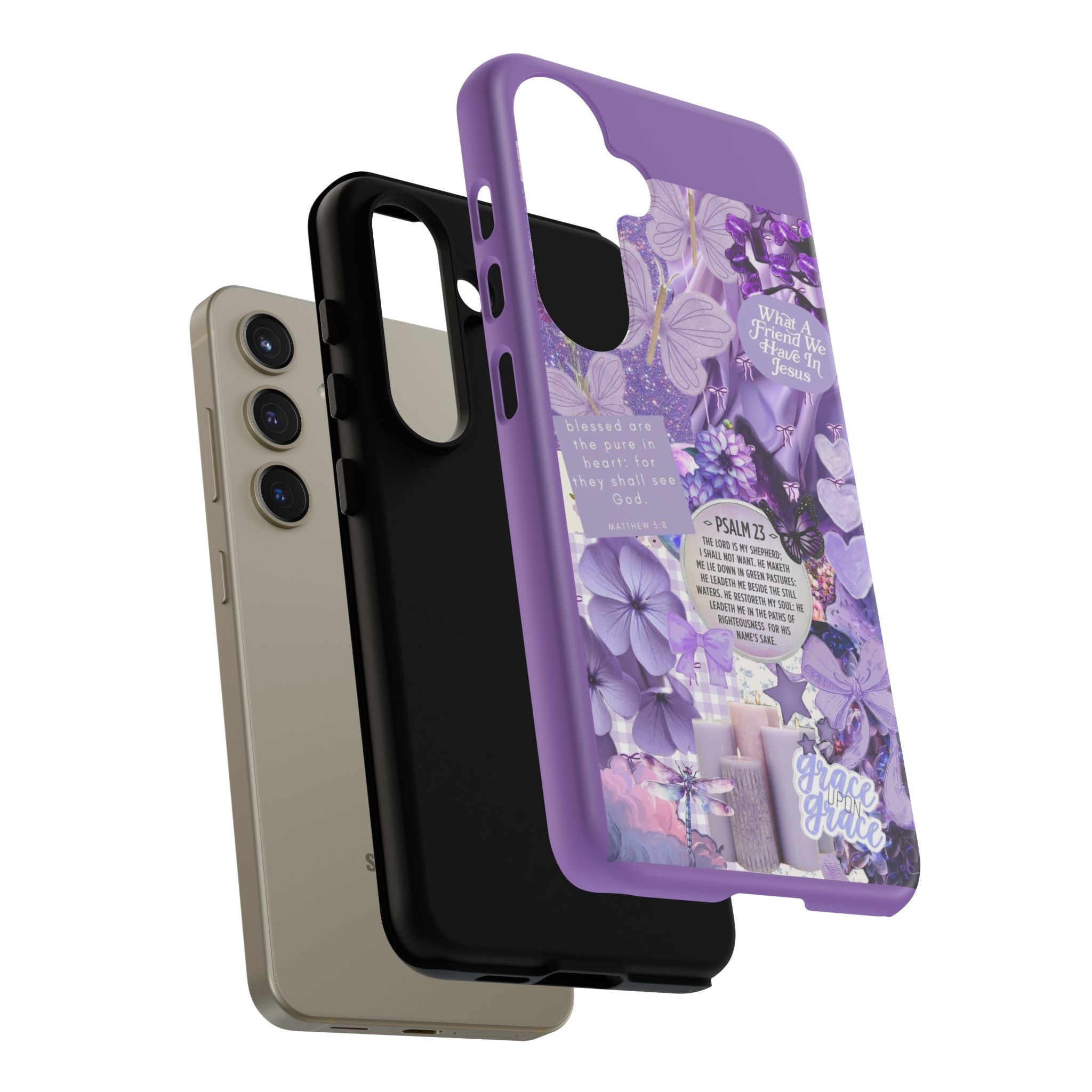 Bible Verse phone case - His Love Never Fails Psalm Phone Case — Floral Christian Scripture iPhone Cover