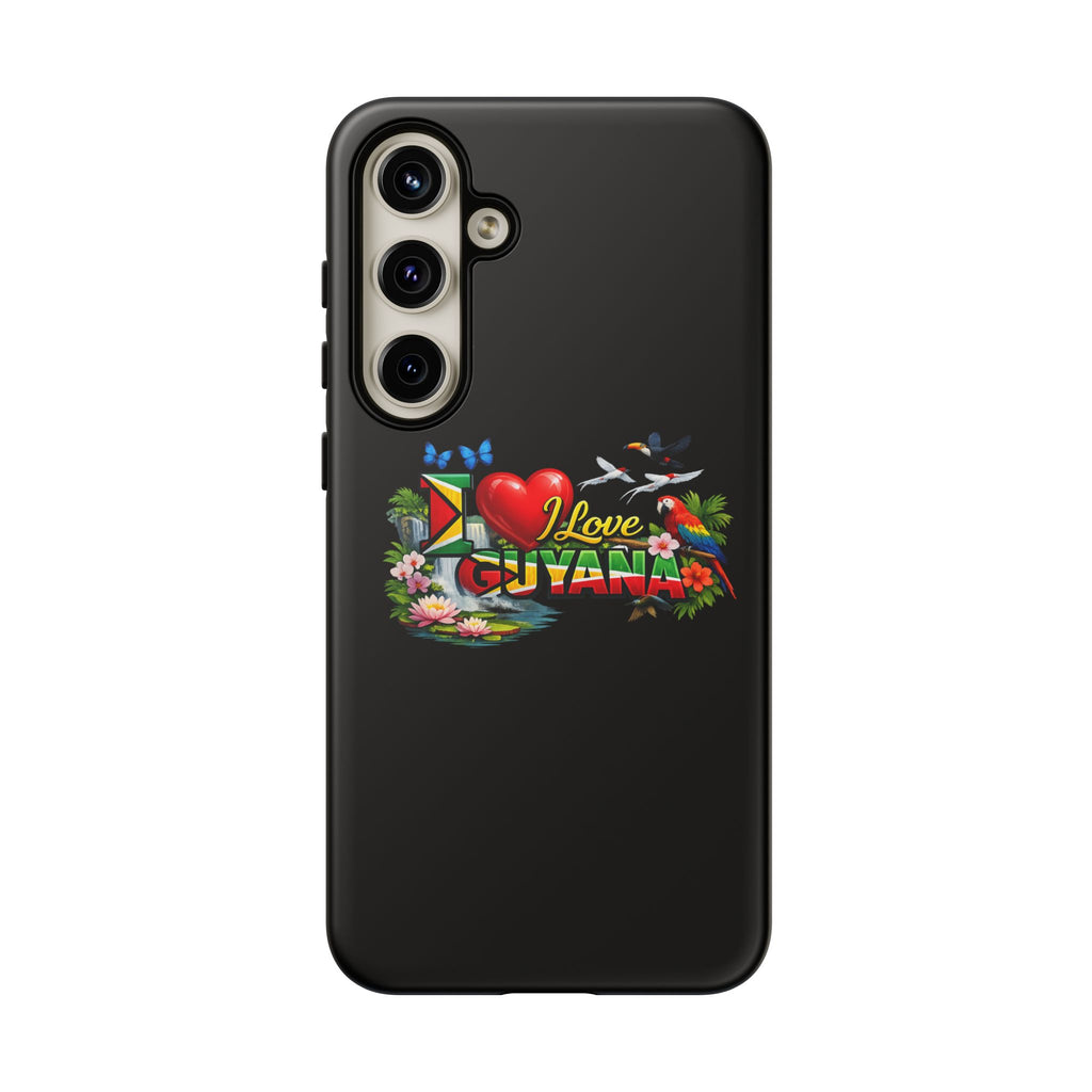 Phone case I Love Guyana Phone Case — Tough Protective Tropical Flag Design
