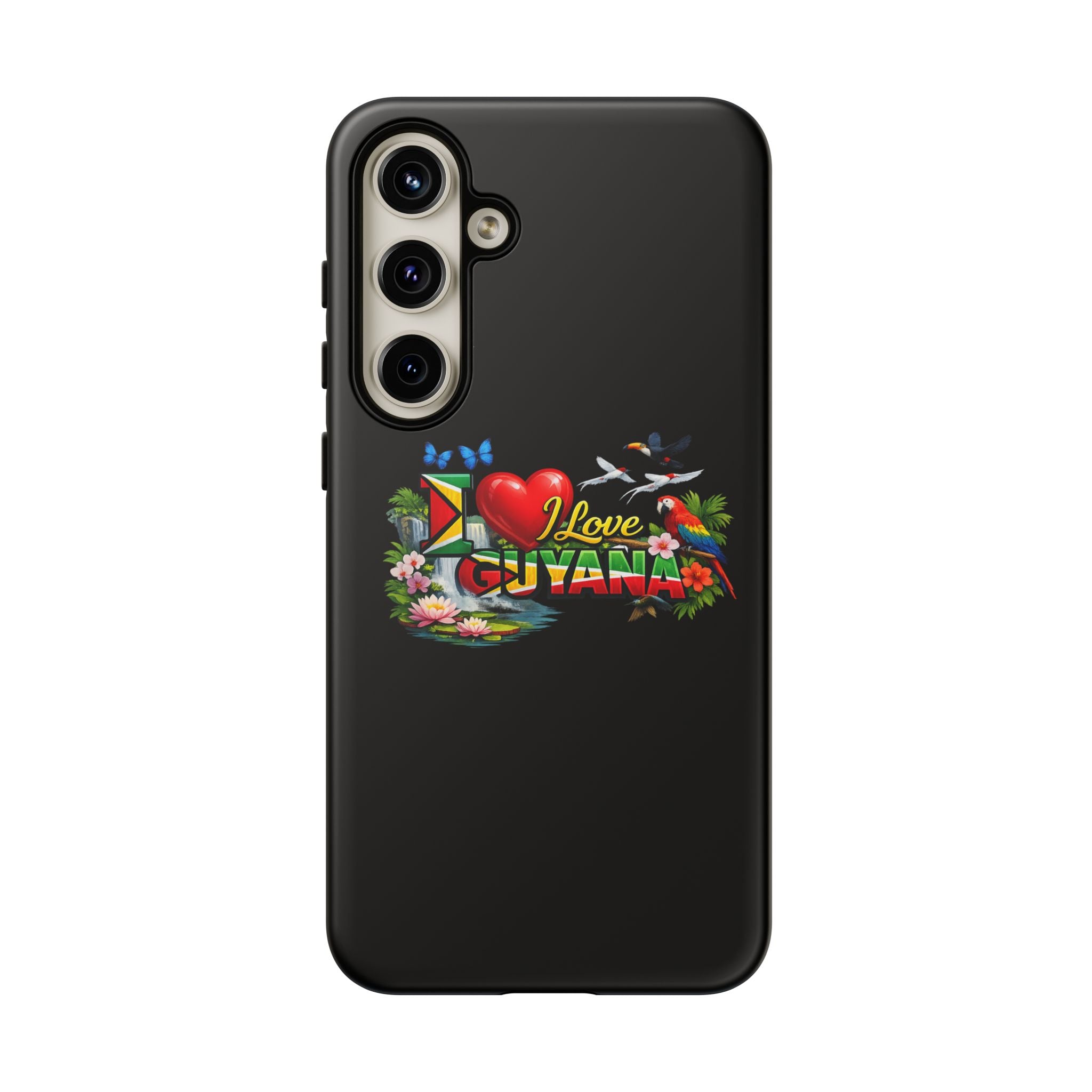 Phone case I Love Guyana Phone Case — Tough Protective Tropical Flag Design