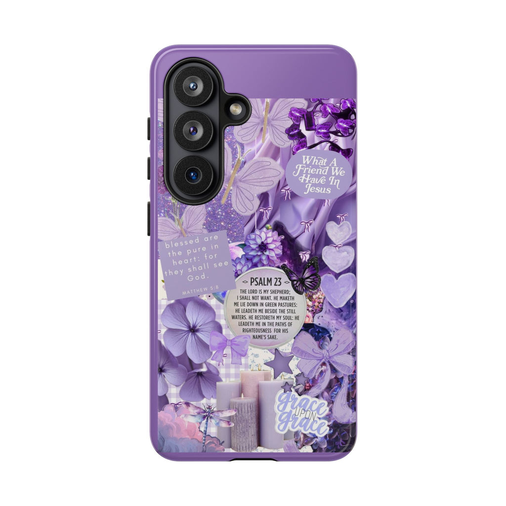 Bible Verse phone case - His Love Never Fails Psalm Phone Case — Floral Christian Scripture iPhone Cover