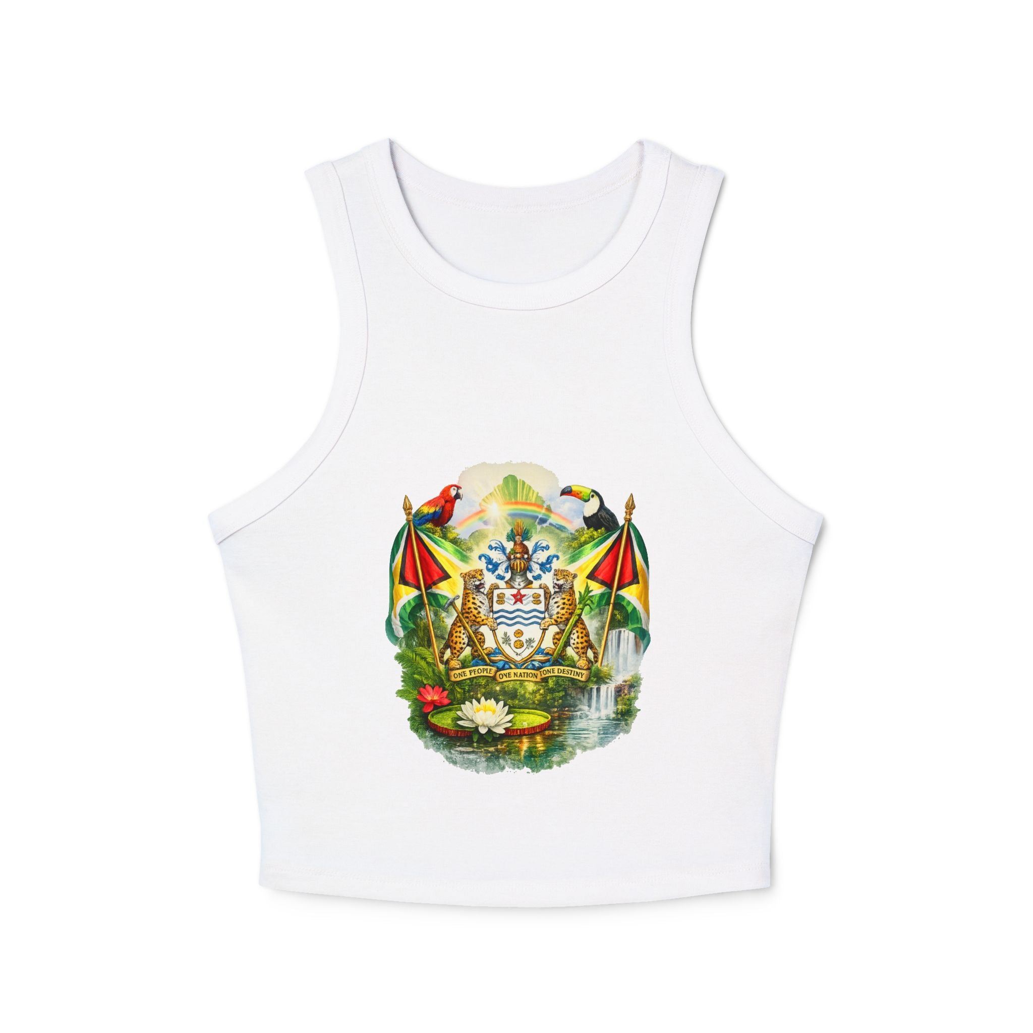 Tank Top — Tropical Crest Graphic Crop Tank