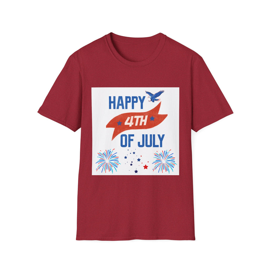 Happy 4th of July Eagle T-Shirt | Patriotic Fireworks Tee