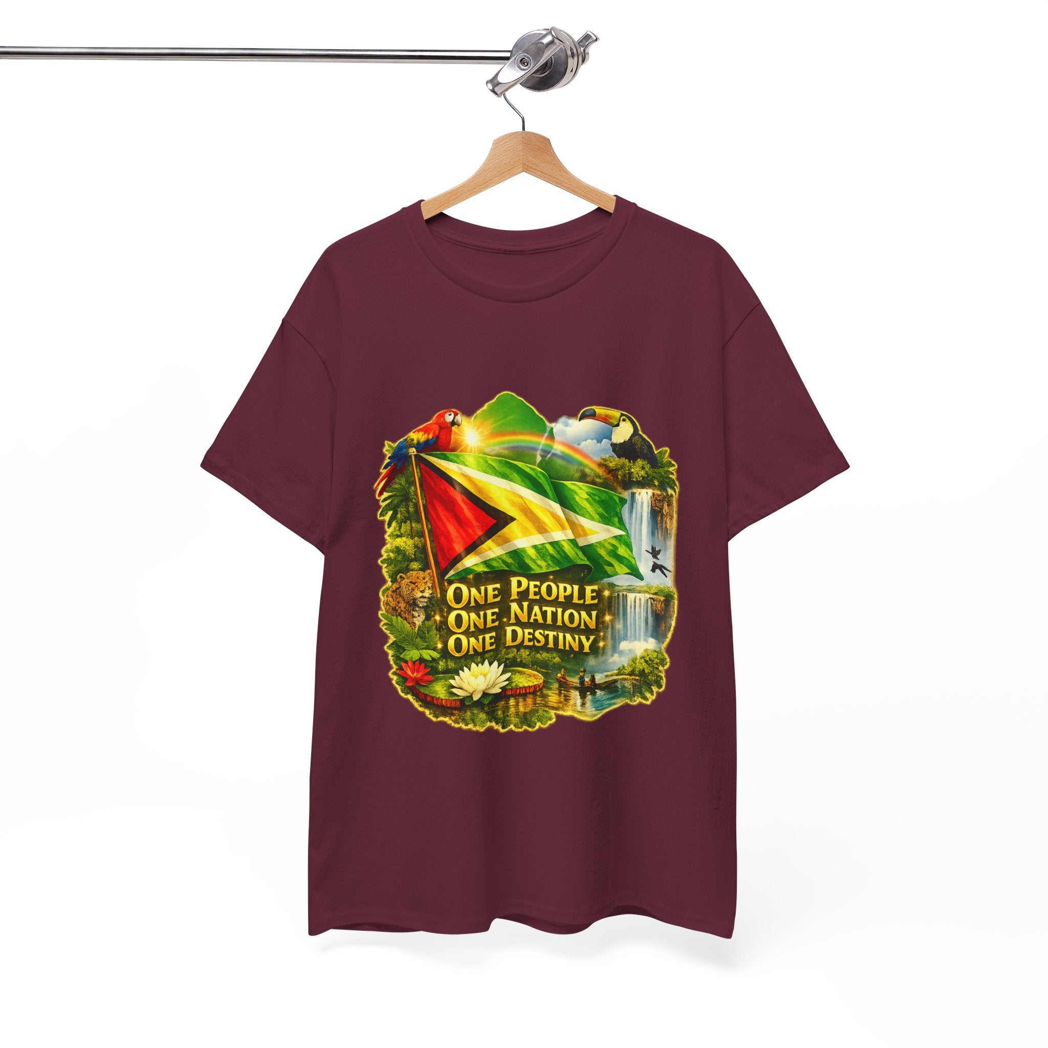 Guyana Flag T-Shirt  unisex – "One People, One Nation, One Destiny" Patriotic Tee