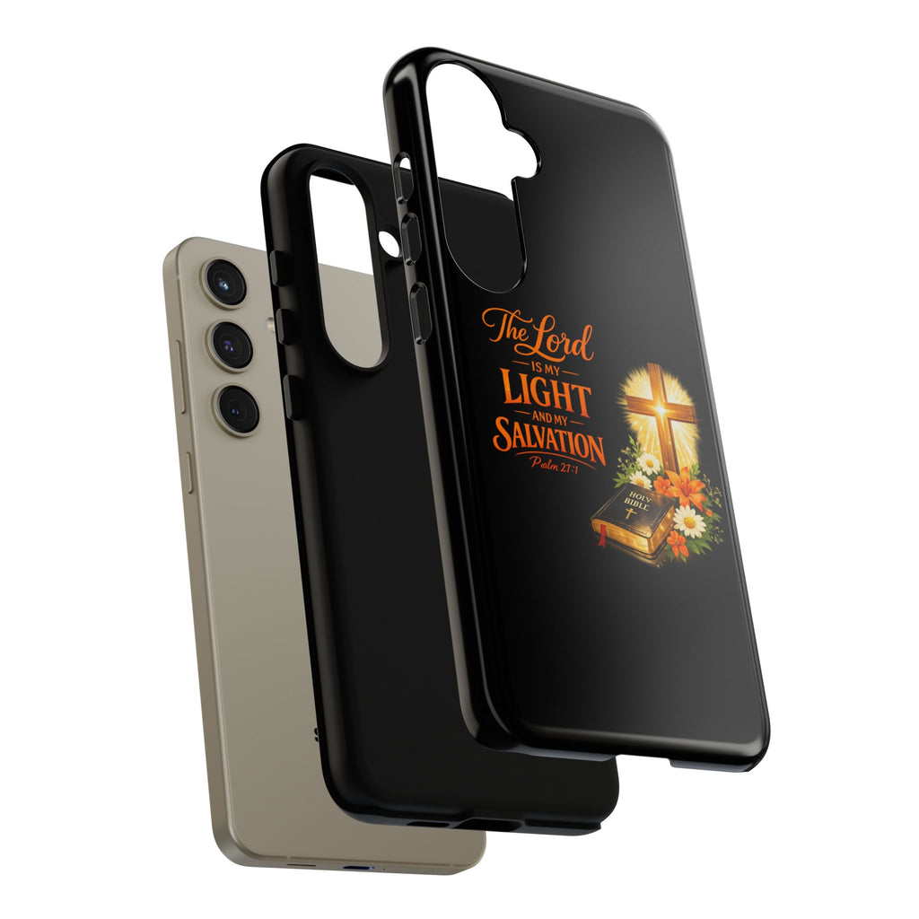 Christian Phone Case — "The Lord Is My Light and My Salvation" Bible Verse Design