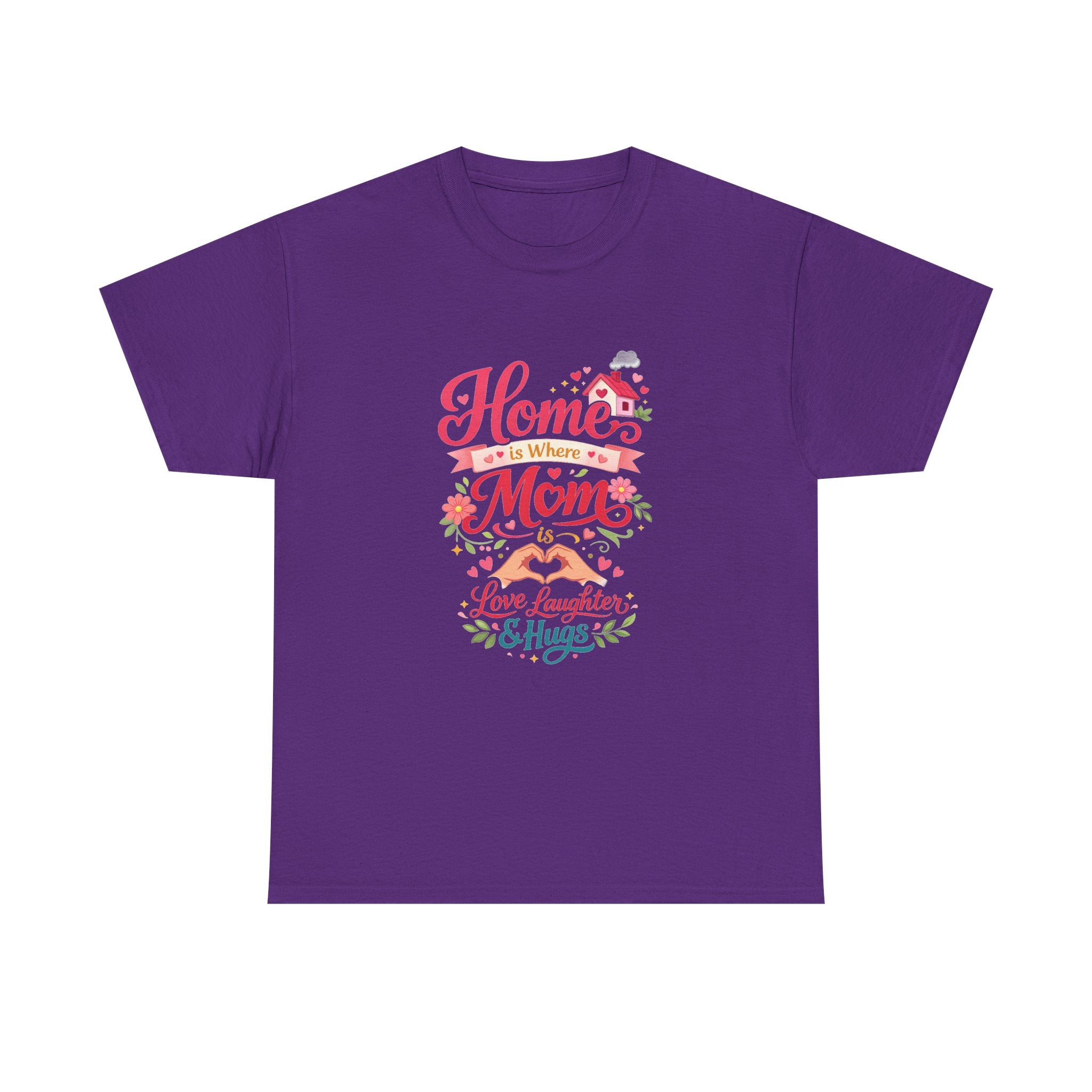 Mom Home T‑Shirt — “Home Is Where Mom Is” Floral Mother’s Day Tee