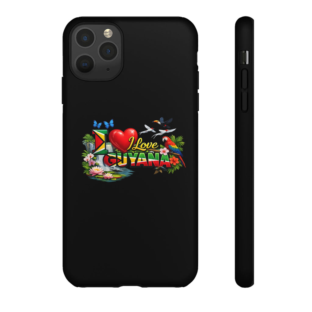 Phone case I Love Guyana Phone Case — Tough Protective Tropical Flag Design