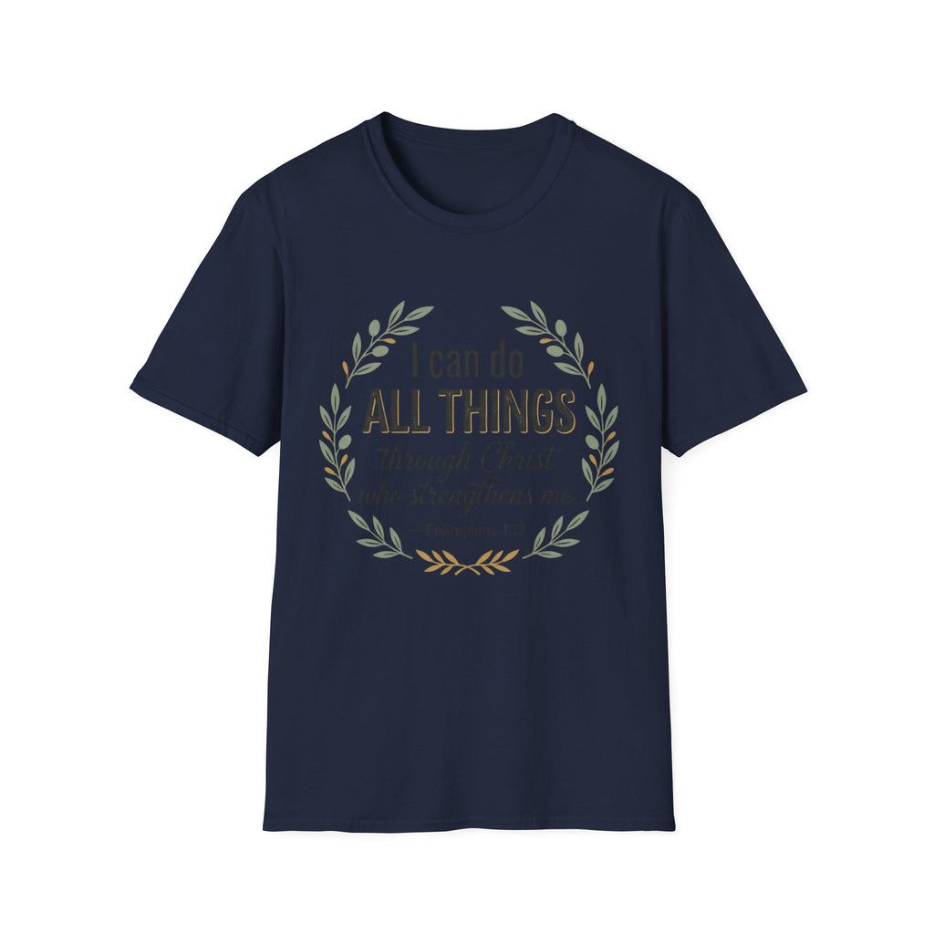 Bible Verses Inspired Tee Shirt — Inspirational Faith Tee with Scripture Text