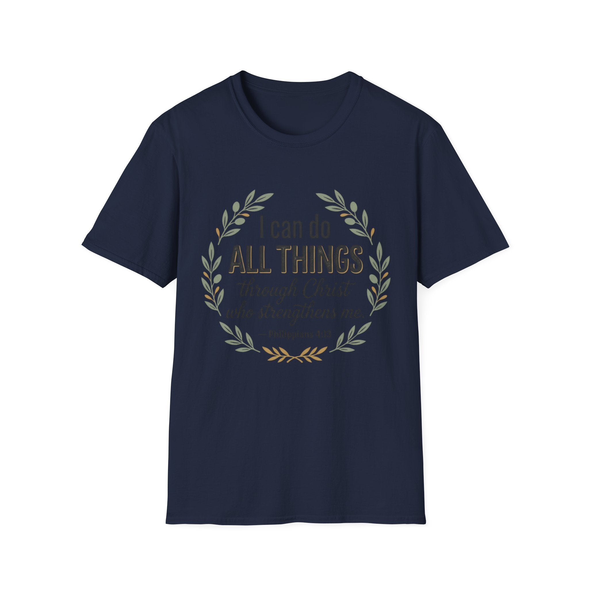 Bible Verses Inspired Tee Shirt — Inspirational Faith Tee with Scripture Text