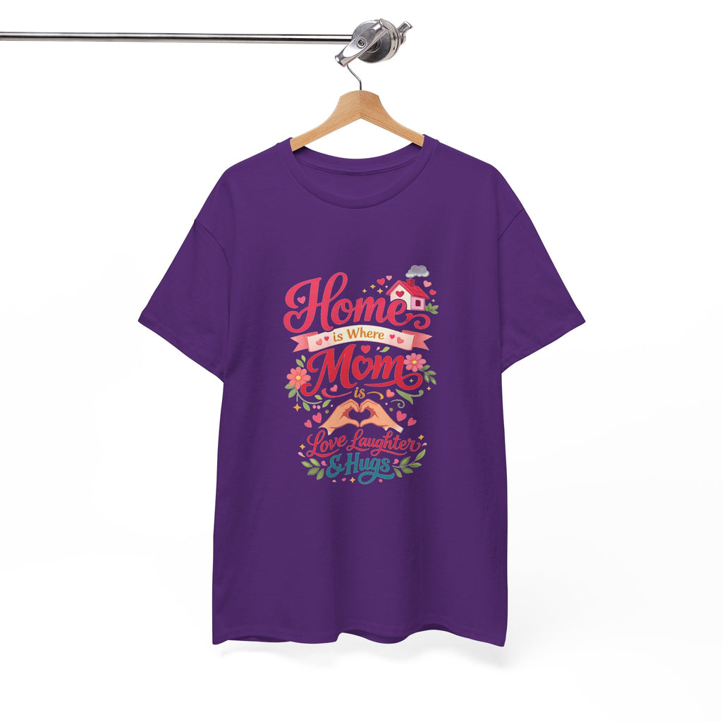 Mom Home T‑Shirt — “Home Is Where Mom Is” Floral Mother’s Day Tee