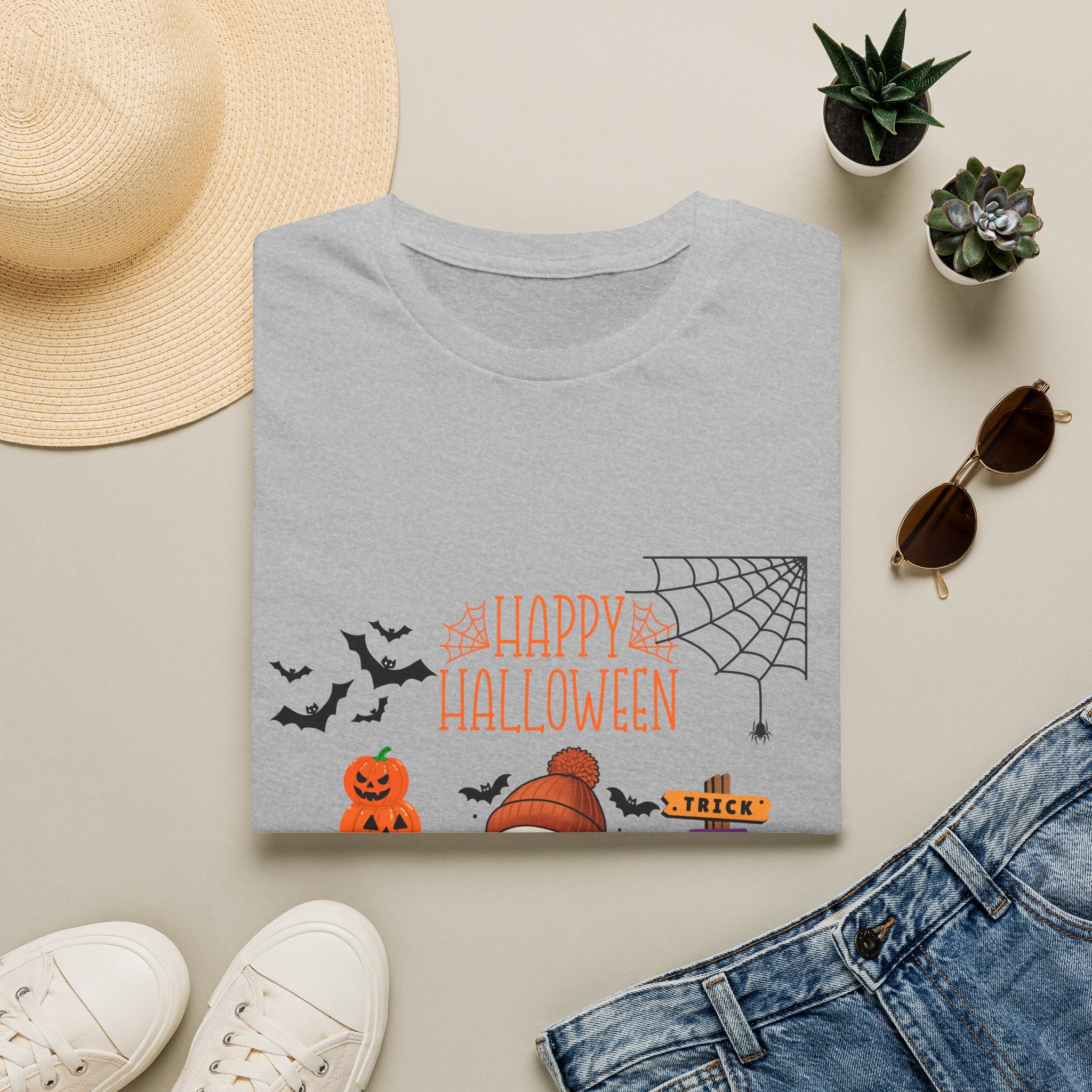 Halloween Cute Pumpkin Tee — "Happy Halloween" Graphic T-Shirt