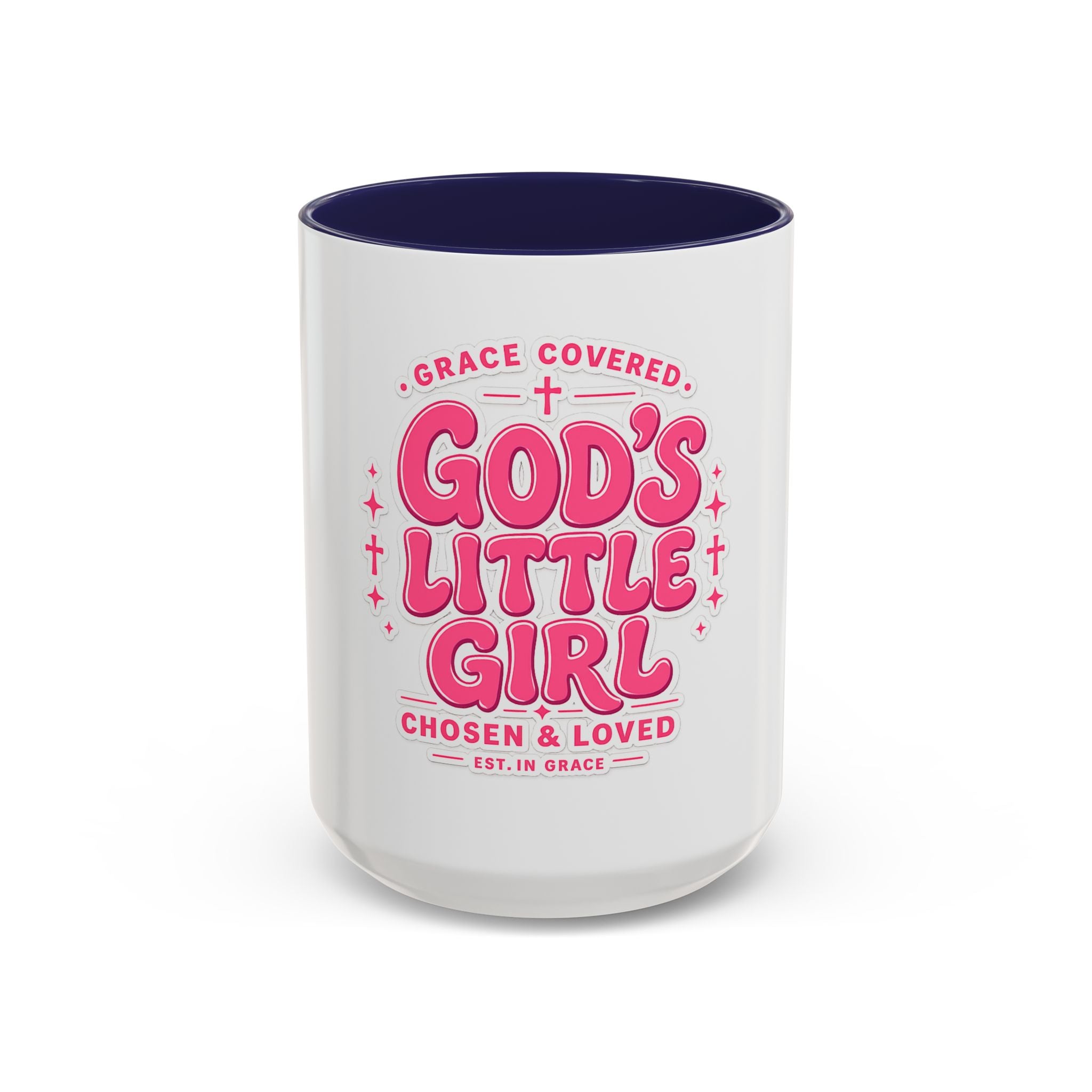 Coffee Mugs Faith/ Inspiration mugs God's Little Girl Accent Coffee Mug – Faith-based Pink Christian Gift (11/15oz)