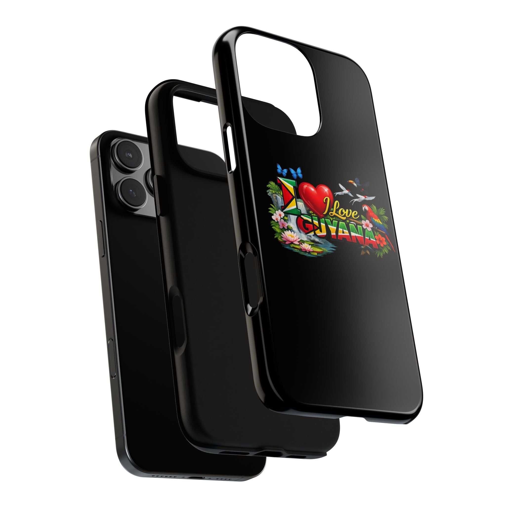 Phone case I Love Guyana Phone Case — Tough Protective Tropical Flag Design