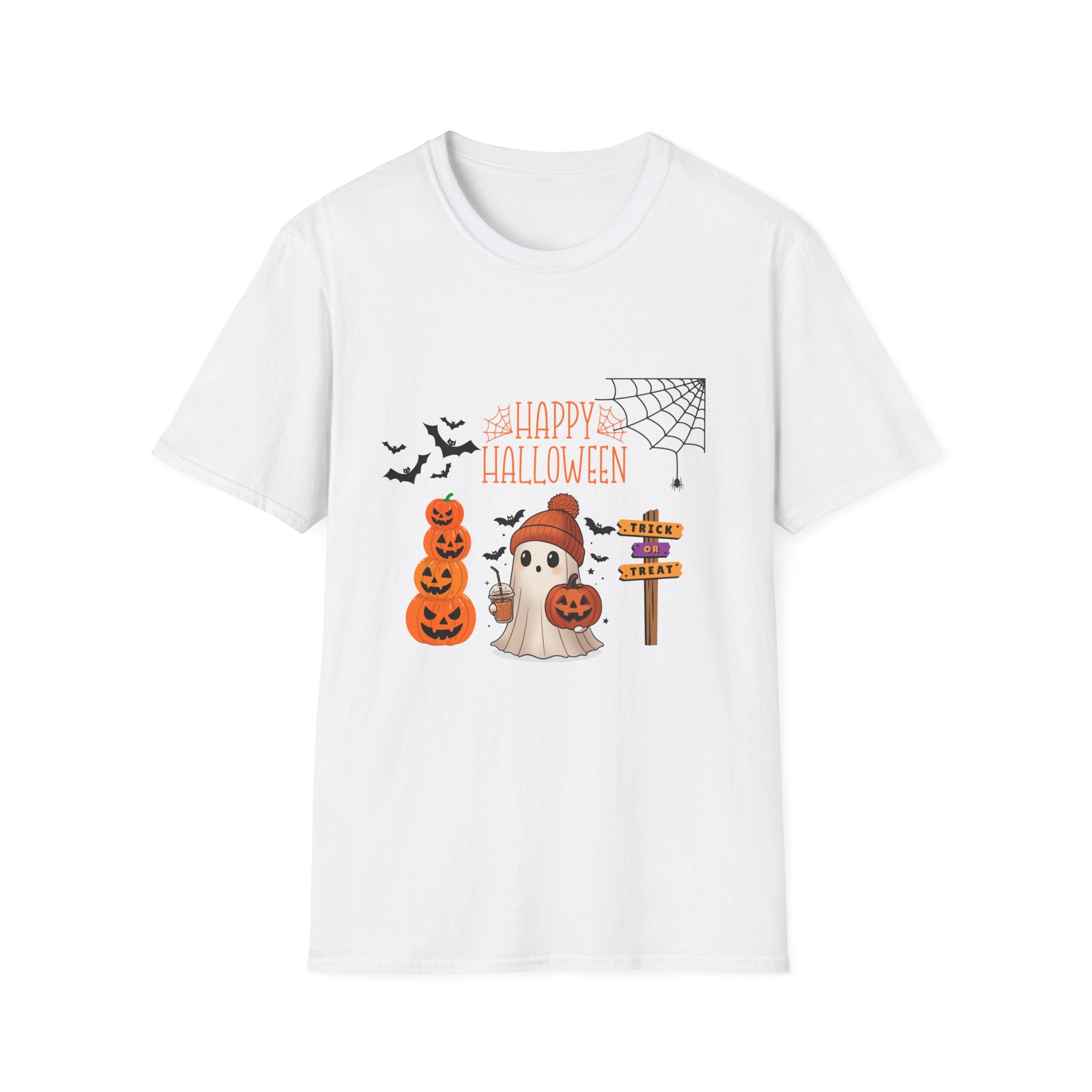 Halloween Cute Pumpkin Tee — "Happy Halloween" Graphic T-Shirt