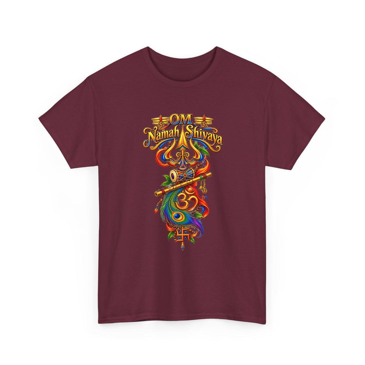 Shiva Trident Om Tee — Colorful Hindu Spiritual Yoga T-Shirt