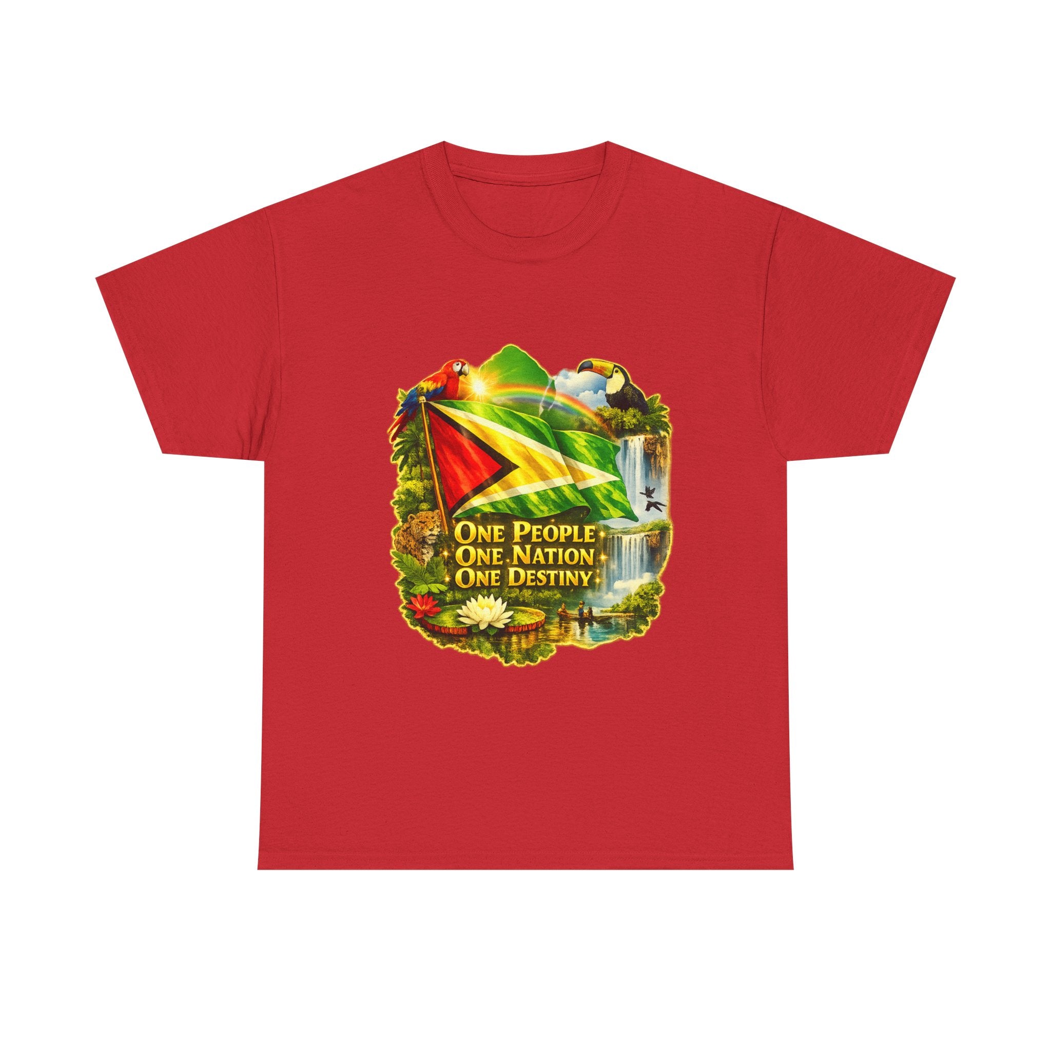 Guyana Flag T-Shirt  unisex – "One People, One Nation, One Destiny" Patriotic Tee