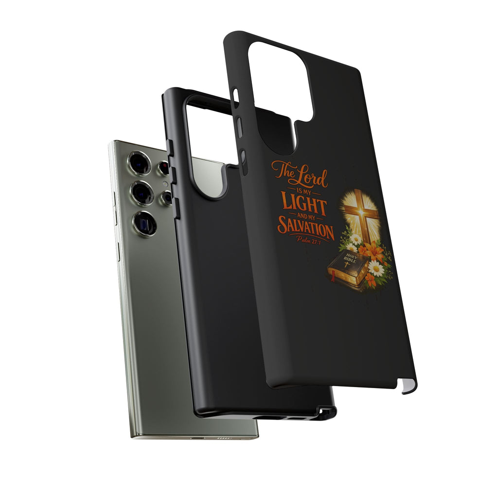 Christian Phone Case — "The Lord Is My Light and My Salvation" Bible Verse Design